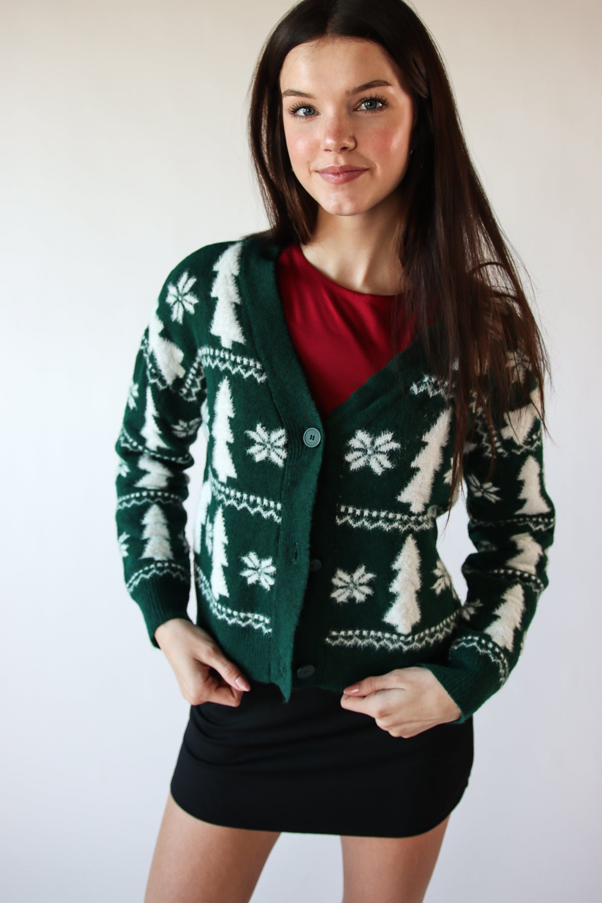 Fair Isle Fuzzy Cardigan