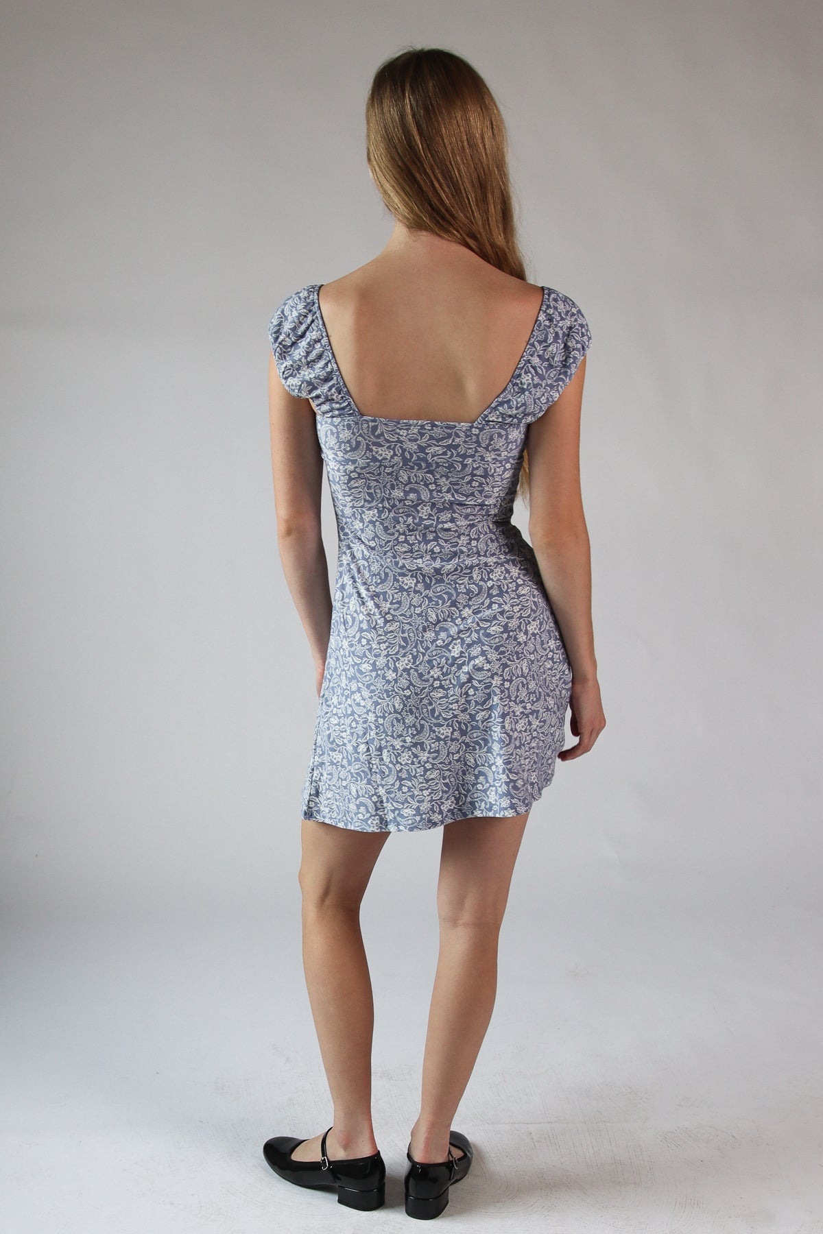 Floral Lace Trim Mini Dress