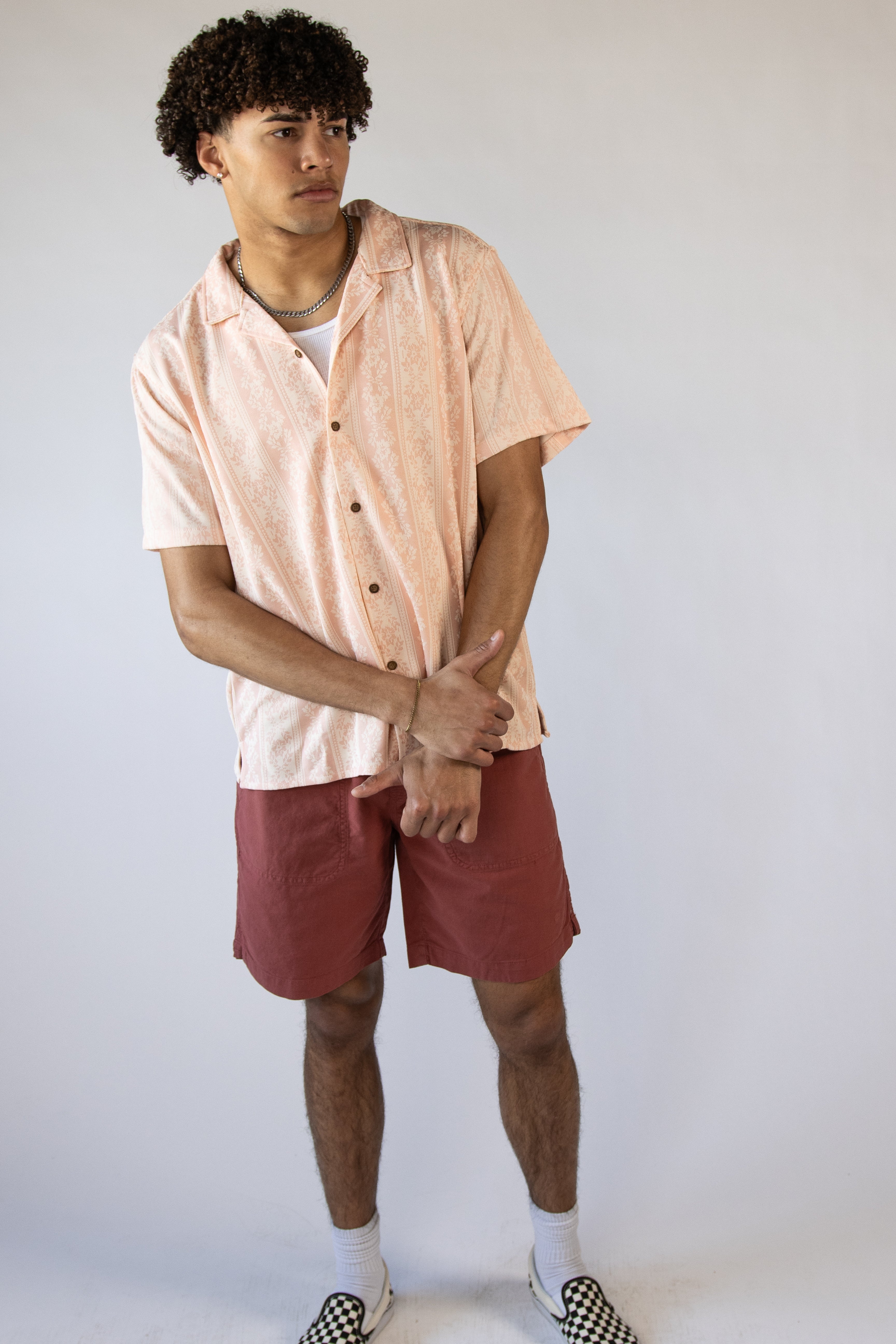 Floral Wallpaper Button Up Shirt
