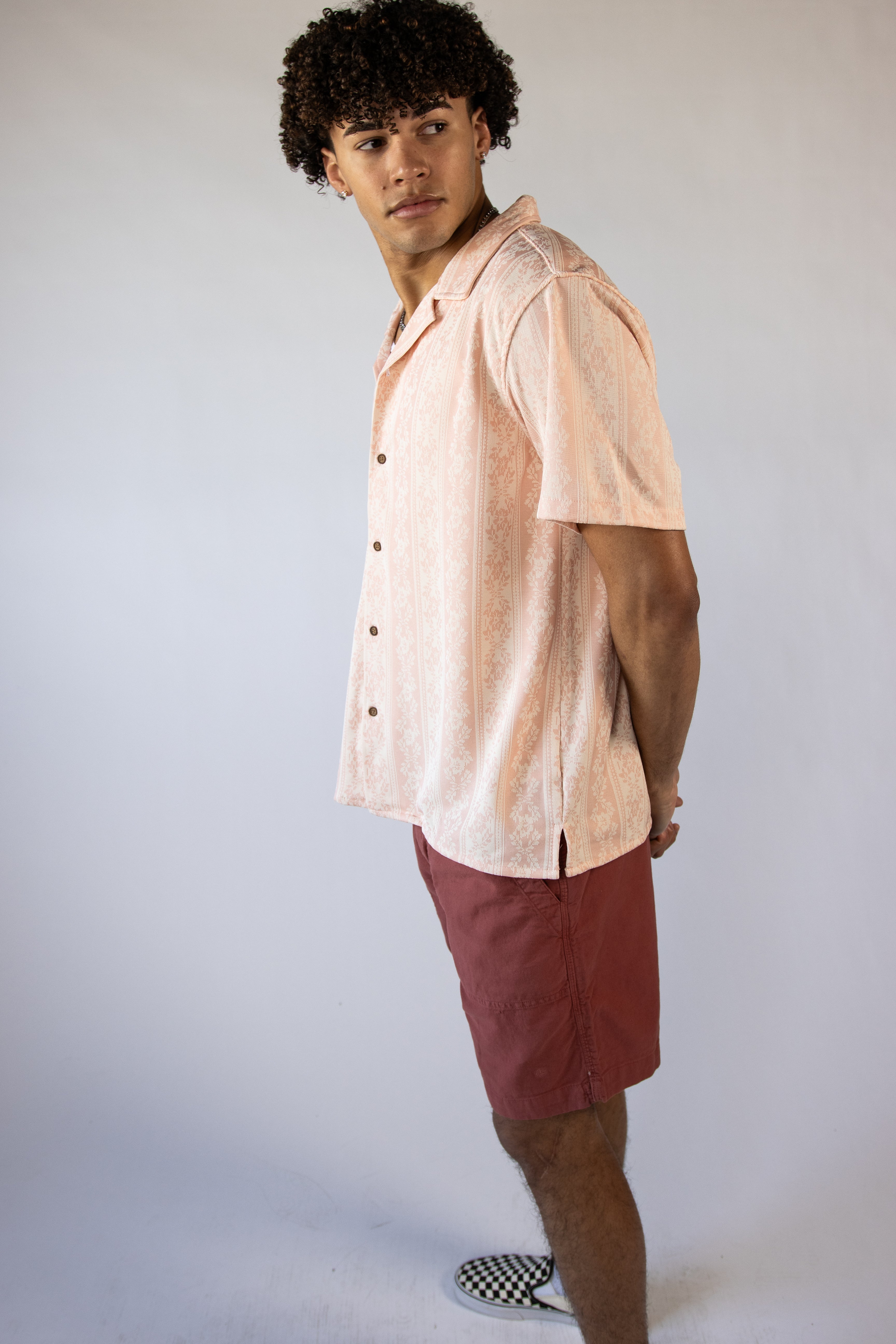 Floral Wallpaper Button Up Shirt
