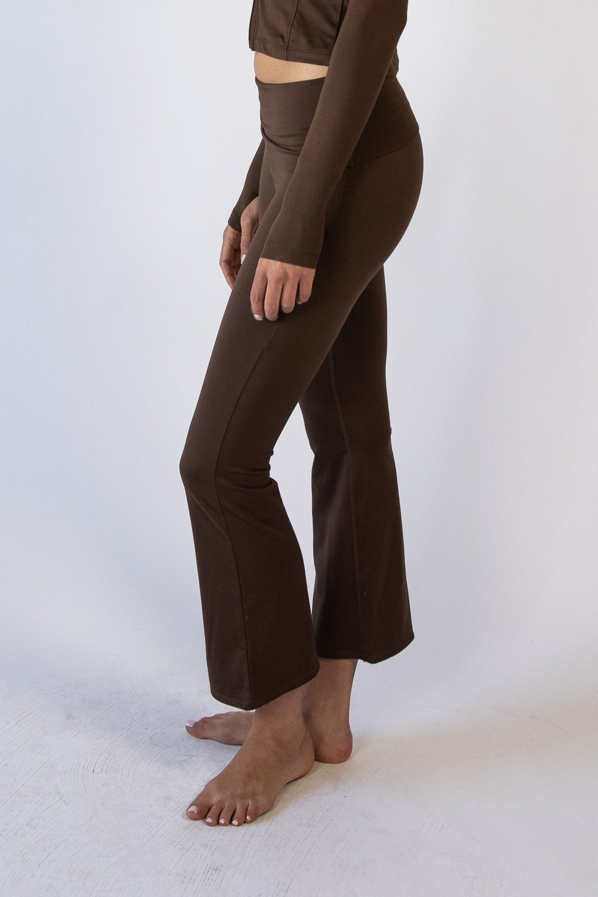 Foldover Fleece Lined Flare Leggings