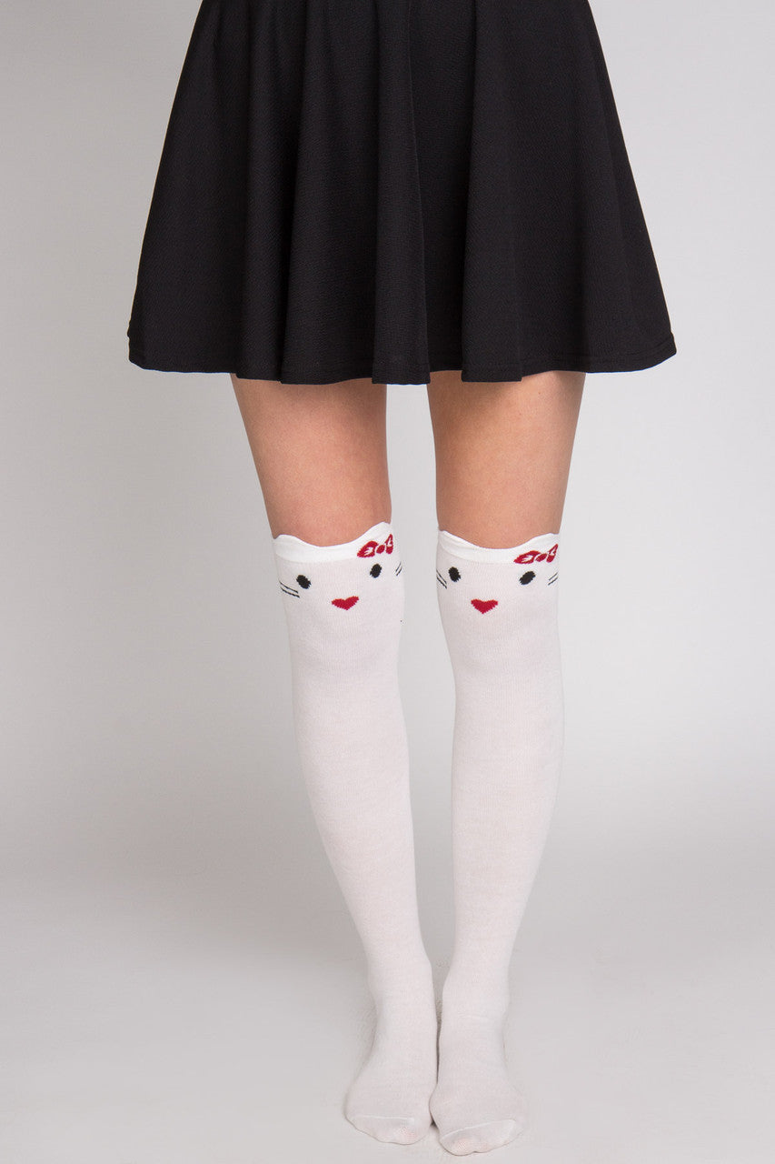 Kitty Knee High Socks