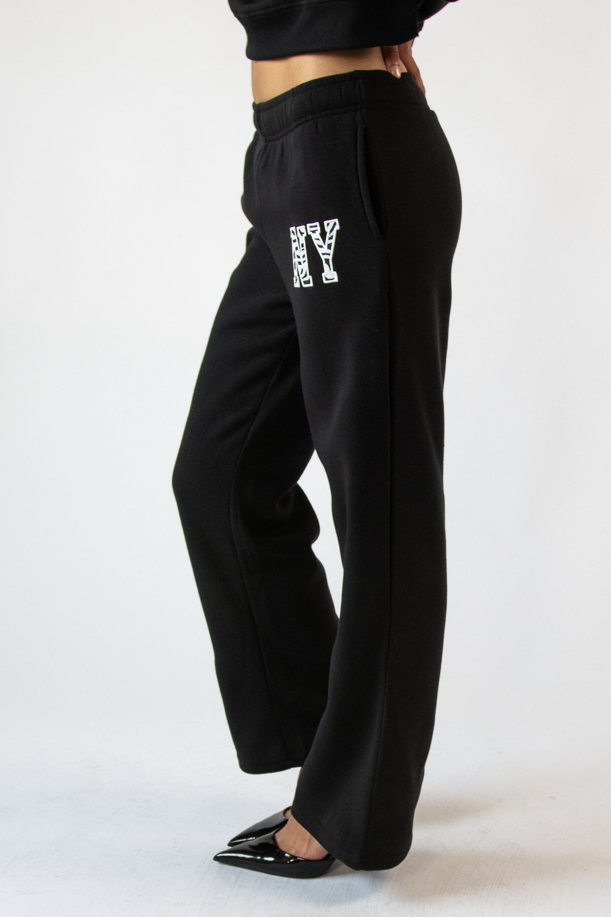 Graphic Applique Wide Leg Sweatpants