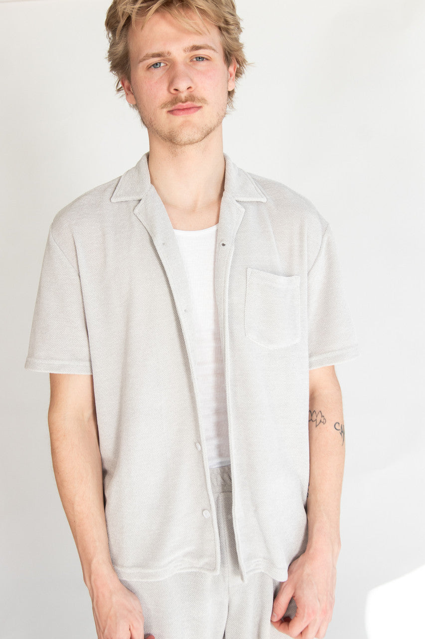 Chenille Knit Button Up Shirt