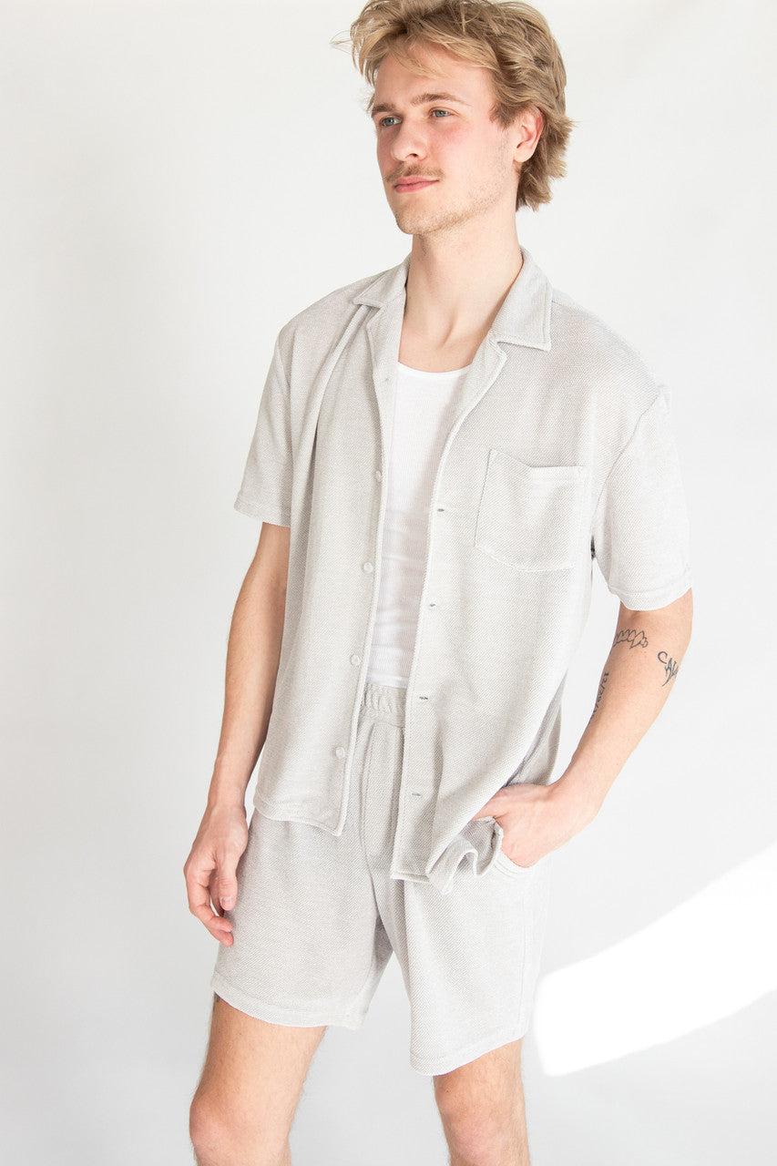 Chenille Knit Button Up Shirt