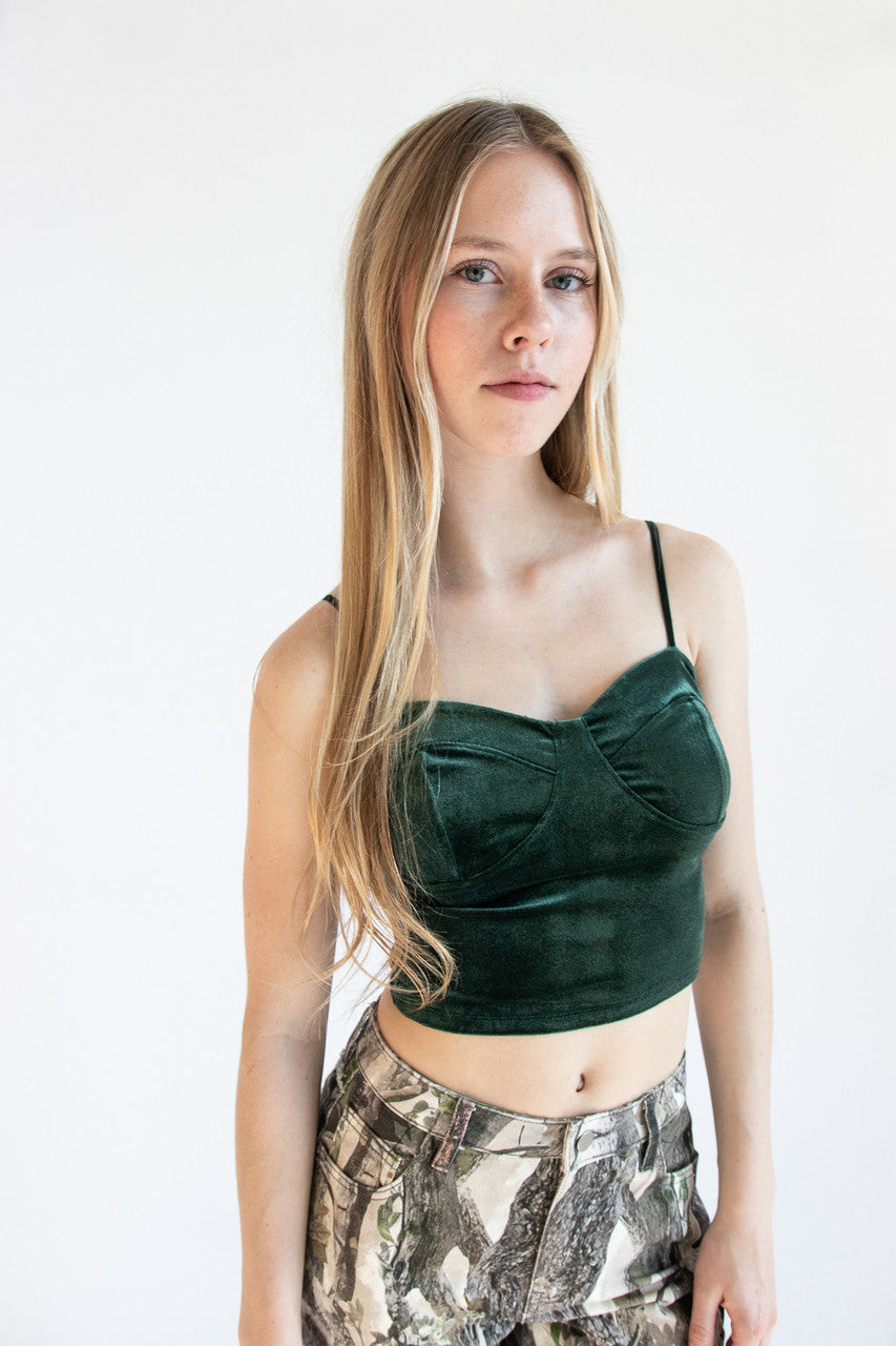 Velvet Bustier Cami