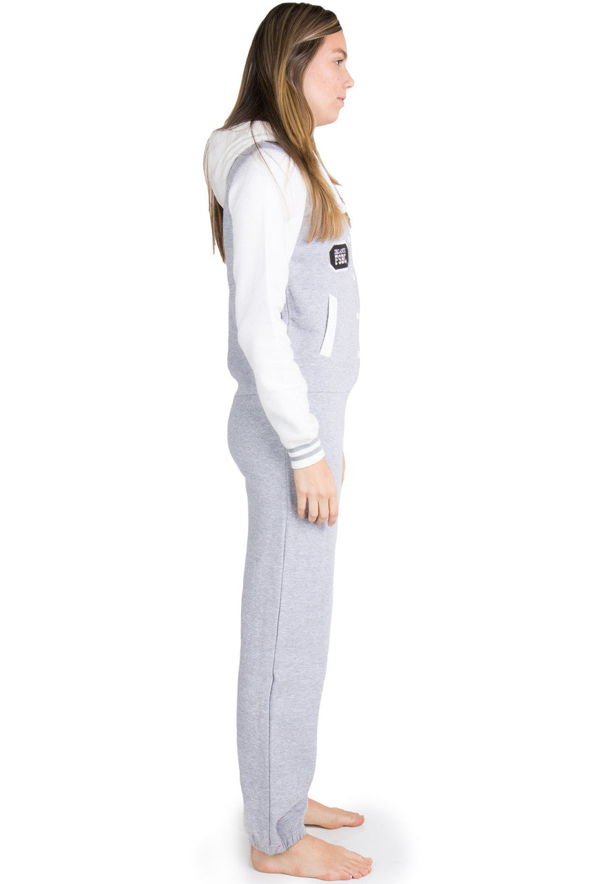 Grey Varsity Onesie Pajamas