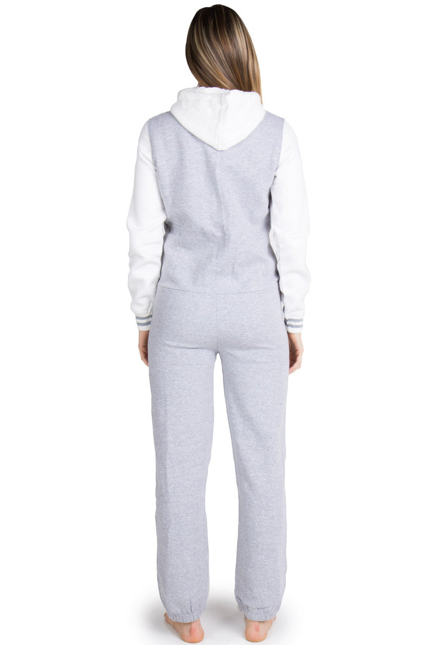 Grey Varsity Onesie Pajamas