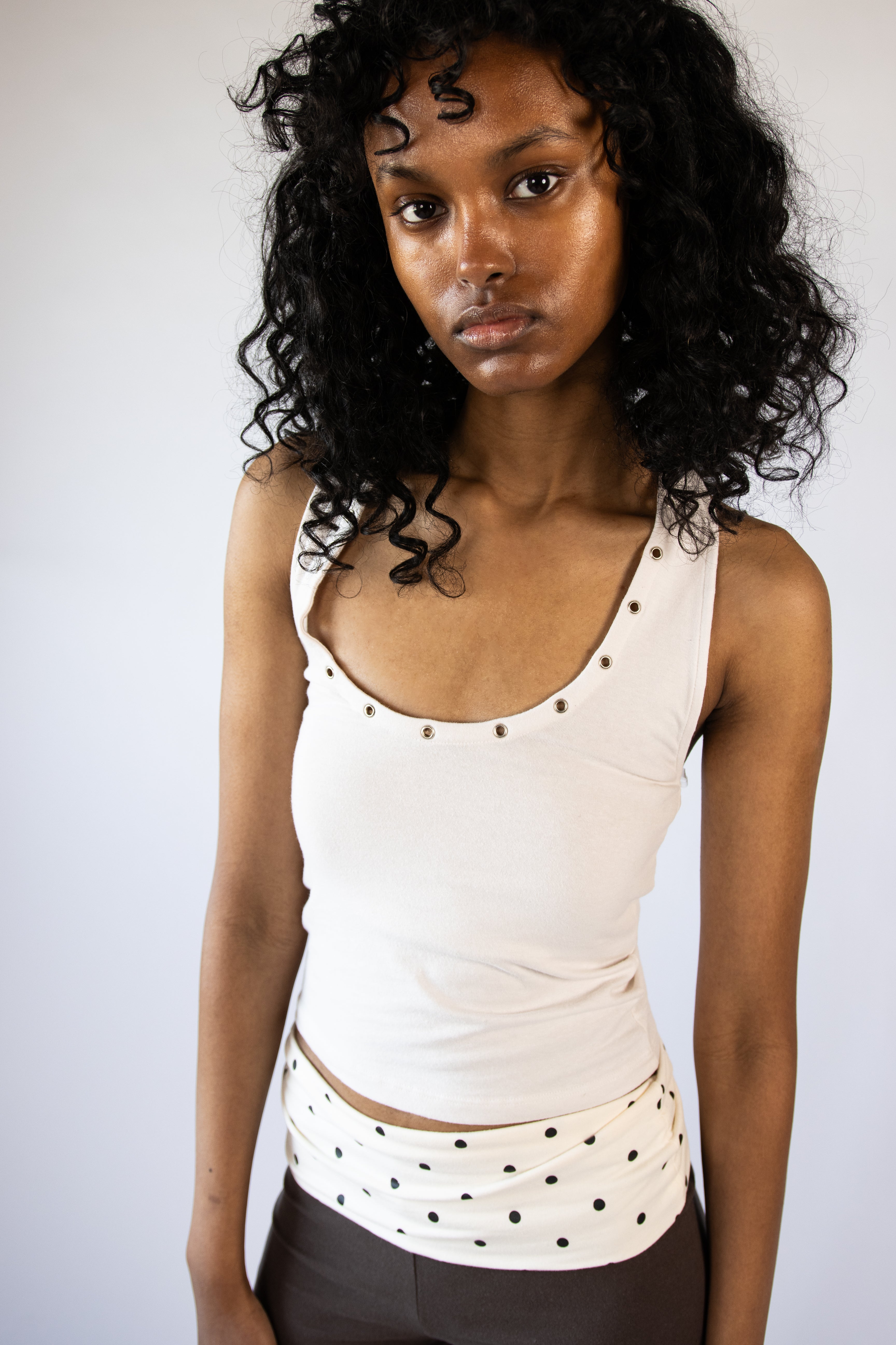 Grommet Halter Crop Top