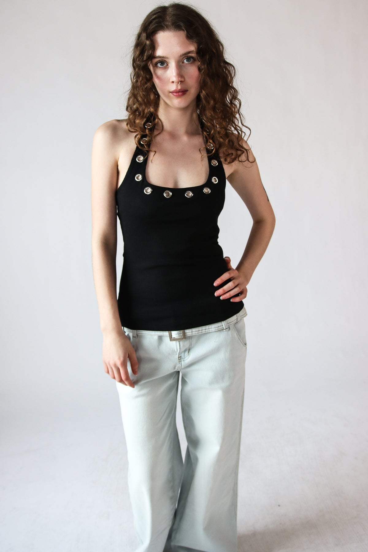 Grommet Halter Top