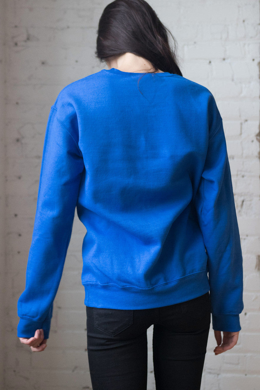 Blue Cat Happy Hanukkah Ugly Christmas Sweatshirt