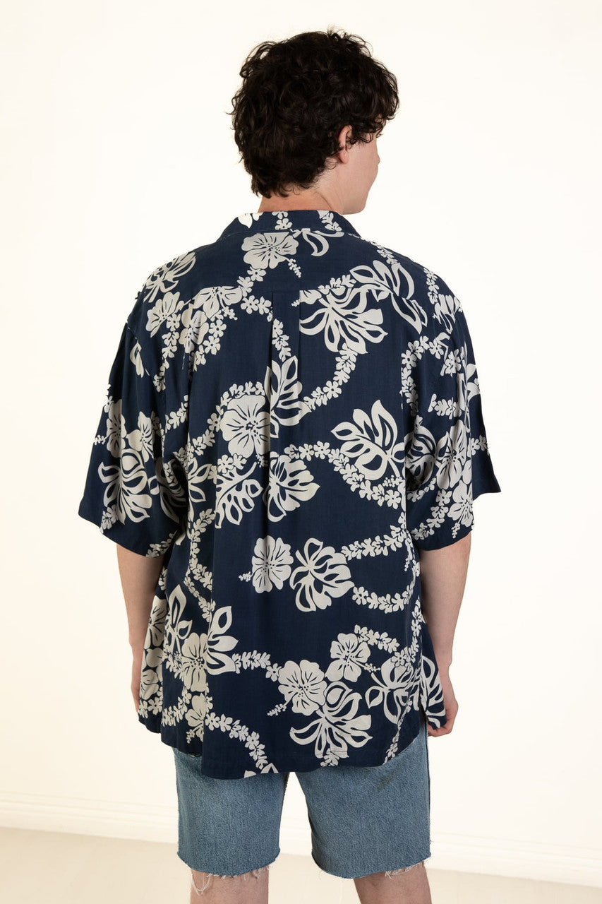 Vintage Navy Leis Hawaiian Shirt (1990s)