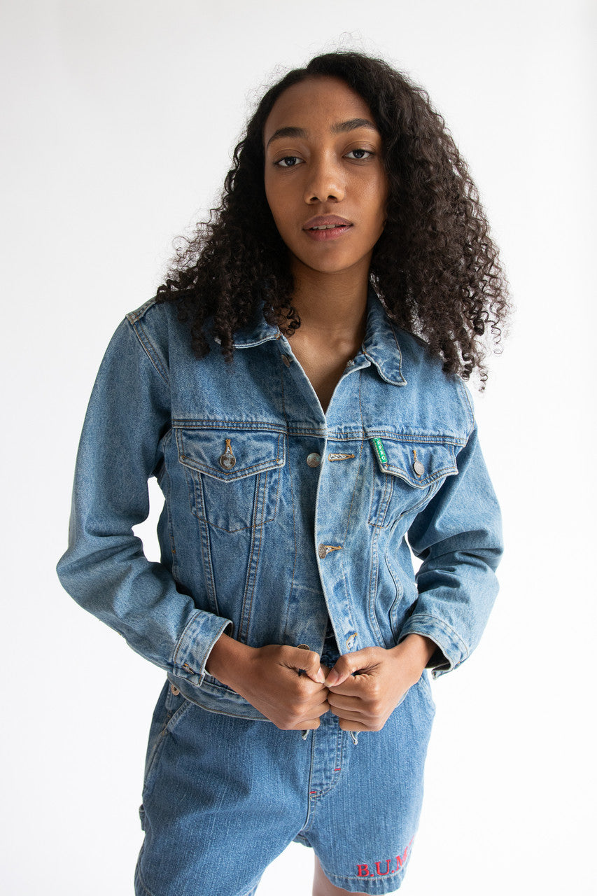Vintage Hero Club Denim Jacket (1980s)