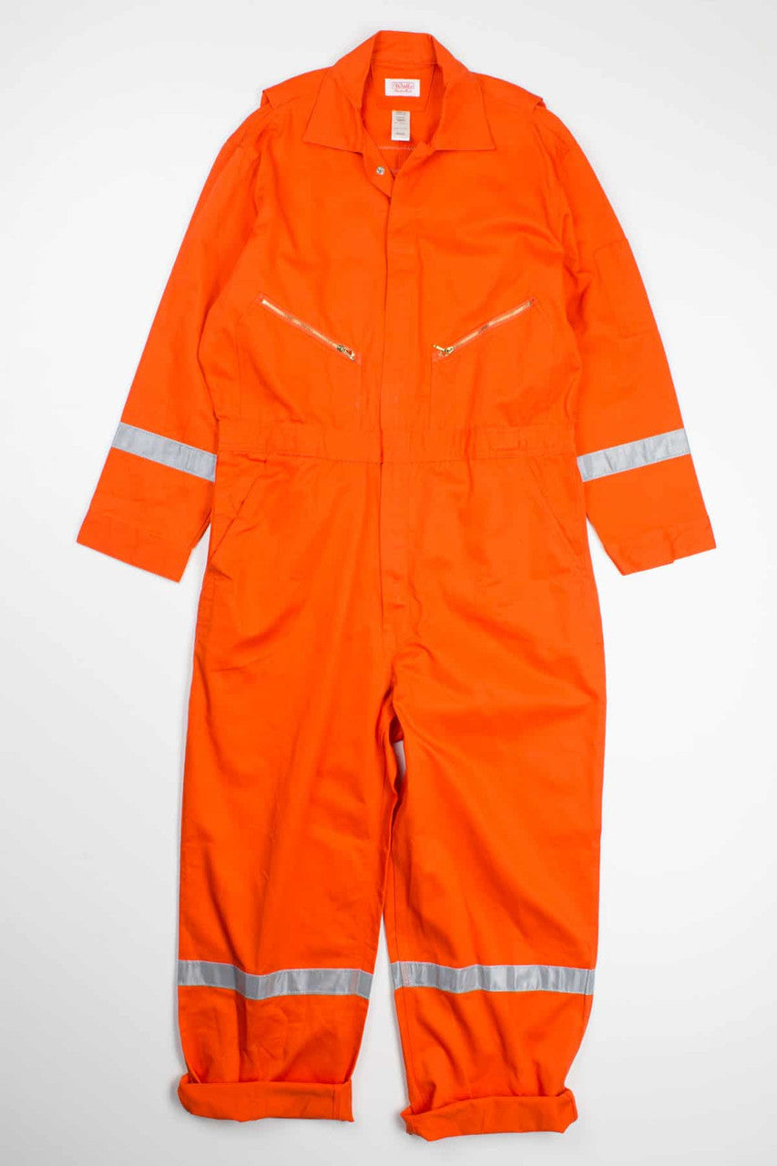 Hi-Vis Blaze Orange Utility Workwear Coveralls