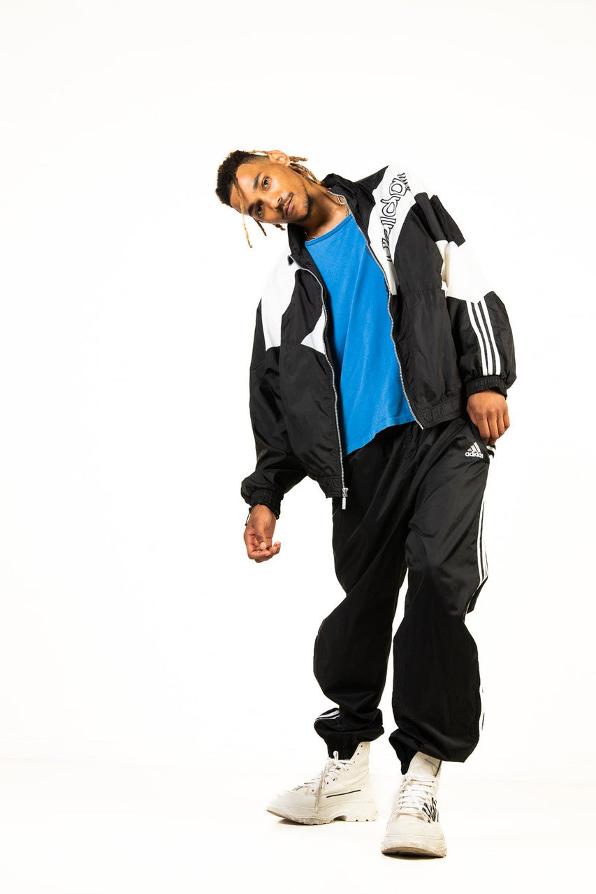Black & White Adidas Windbreaker