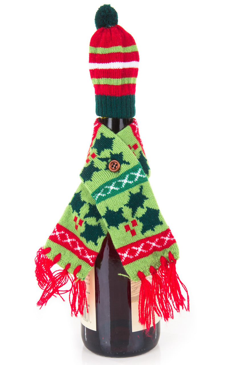 Wine Bottle Hat & Scarf