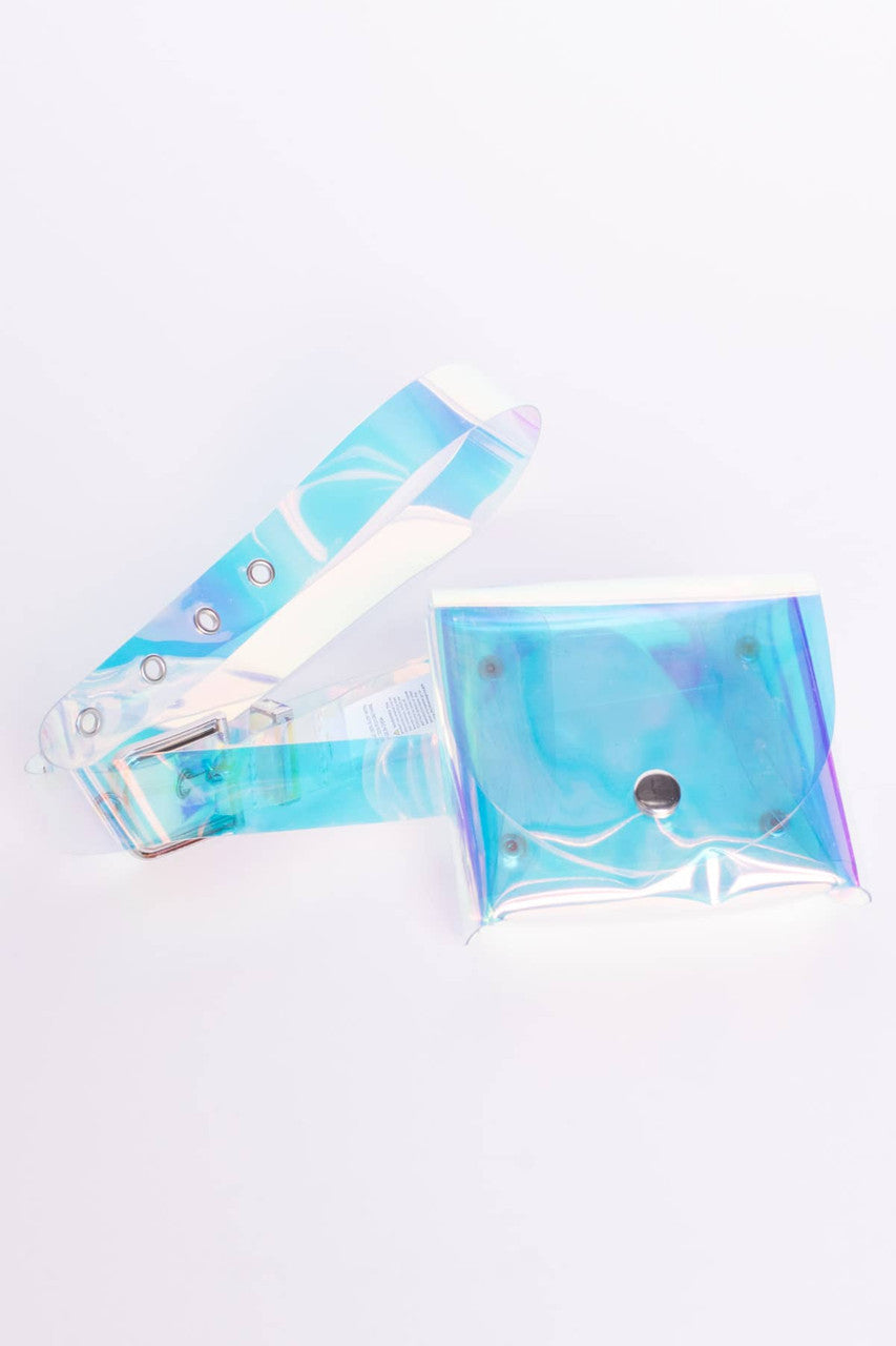 Holographic Vinyl Belt Bag