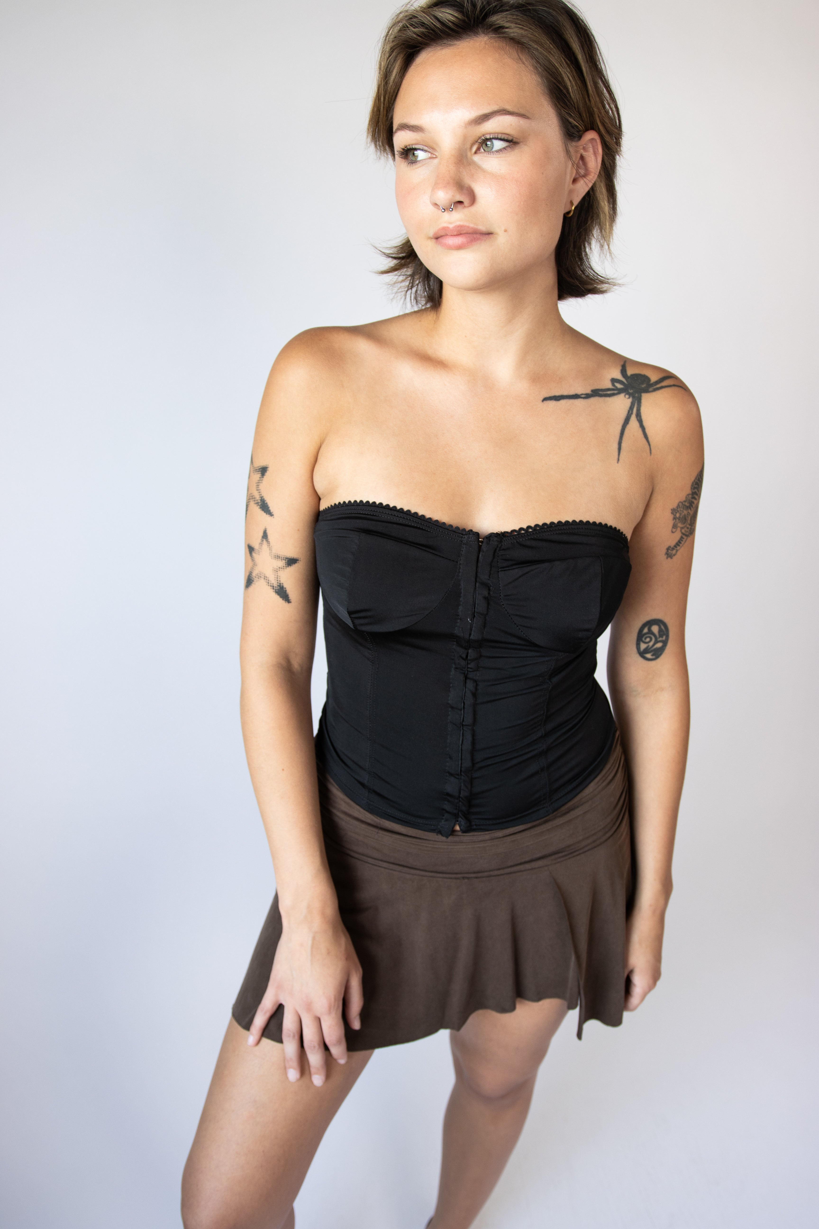 Hook & Eye Strapless Bustier