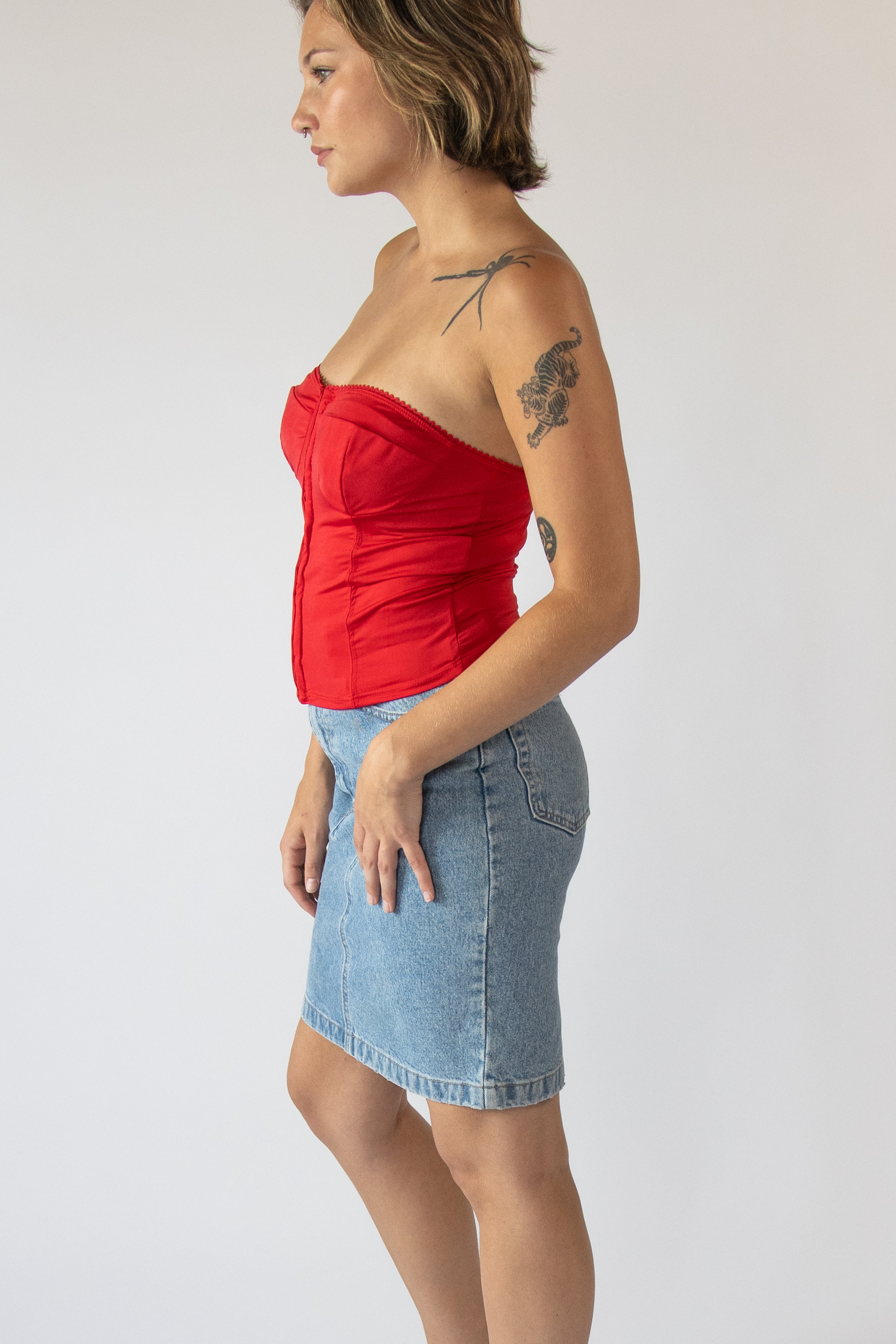 Hook & Eye Strapless Bustier