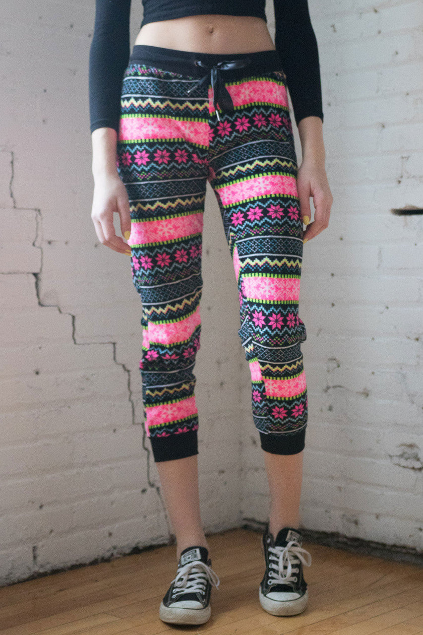 Pink Fair Isle Joggers