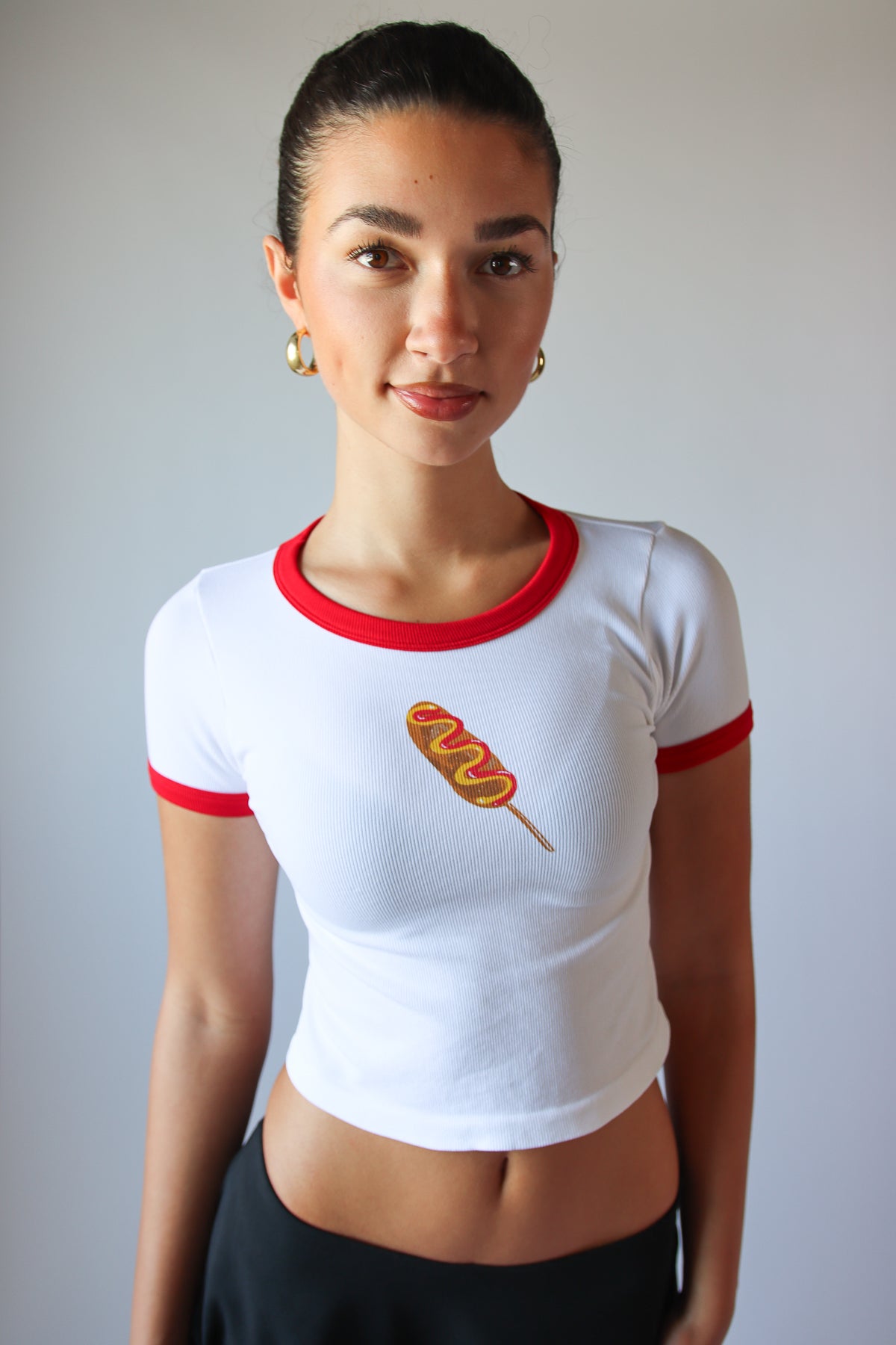 Corn Dog Ringer Tee