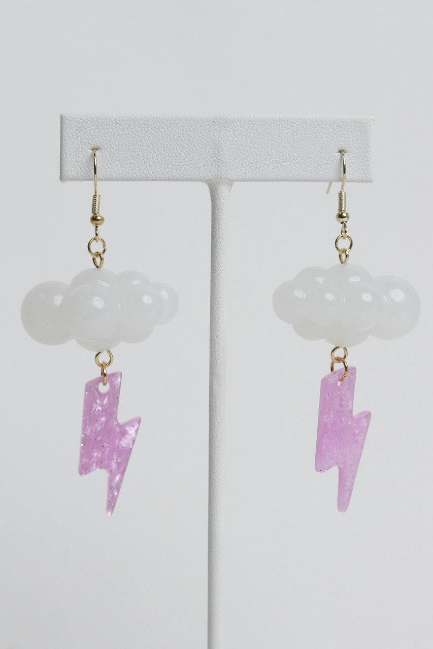 Lightning Storm Cloud Earrings