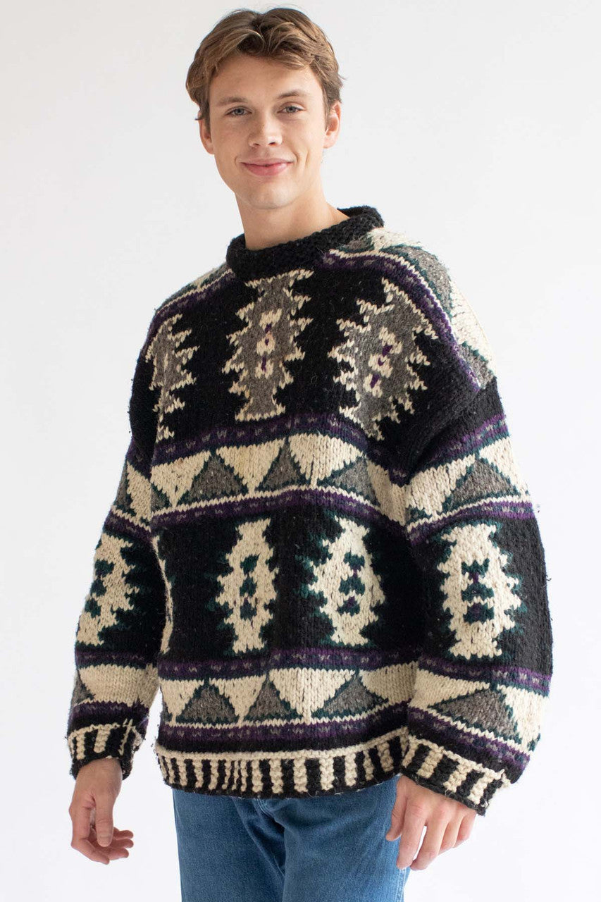Vintage Ecuadorian Heavyweight Wool Sweater