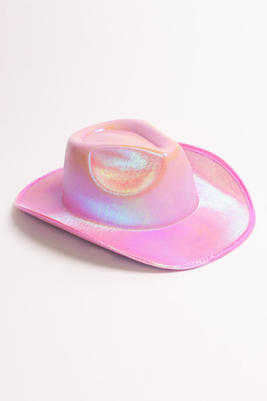 Pink Iridescent Cowboy Hat