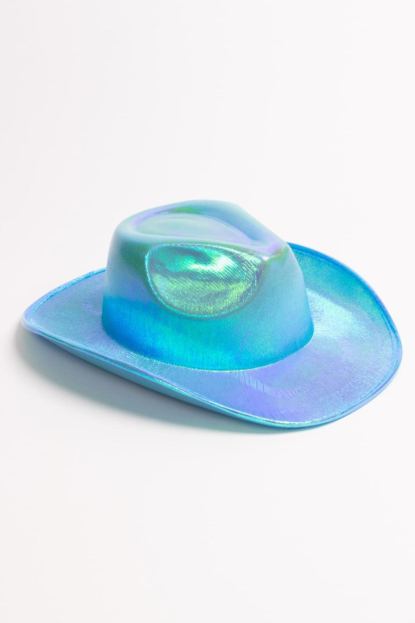 Turquoise Iridescent Cowboy Hat