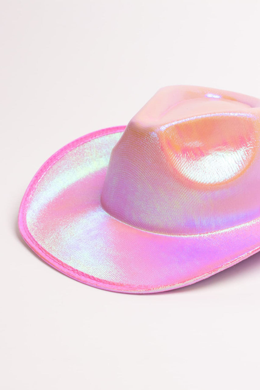 Pink Iridescent Cowboy Hat