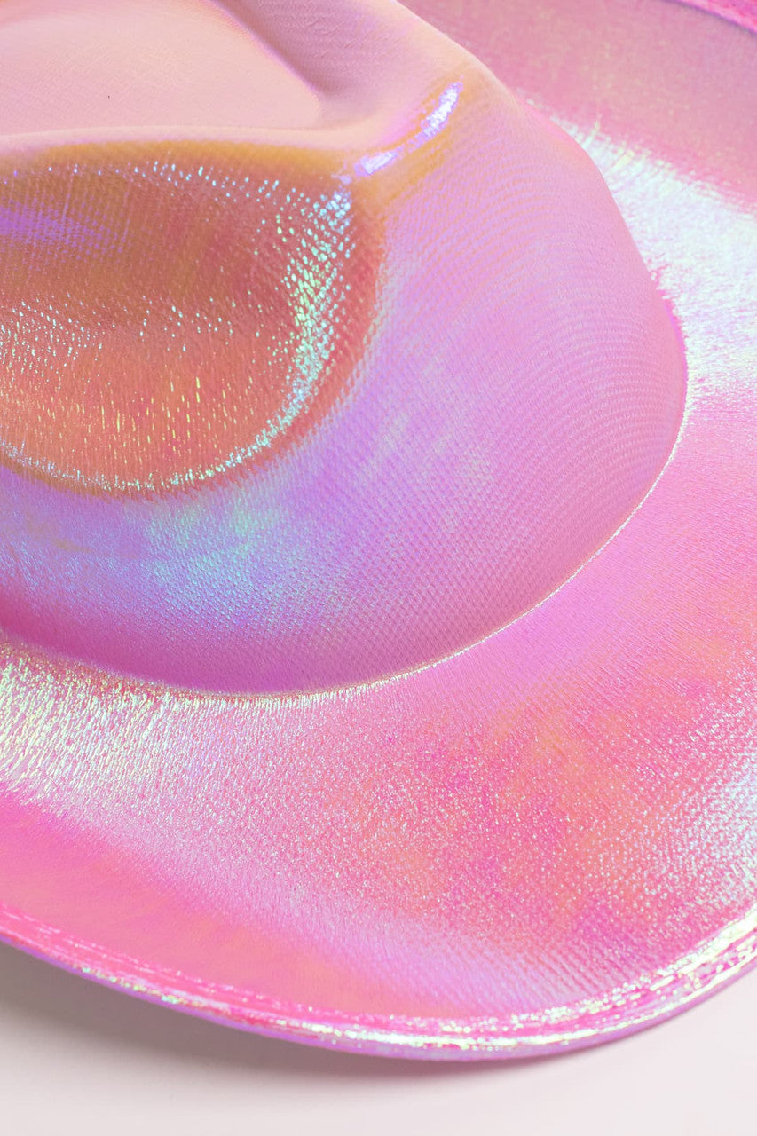 Pink Iridescent Cowboy Hat