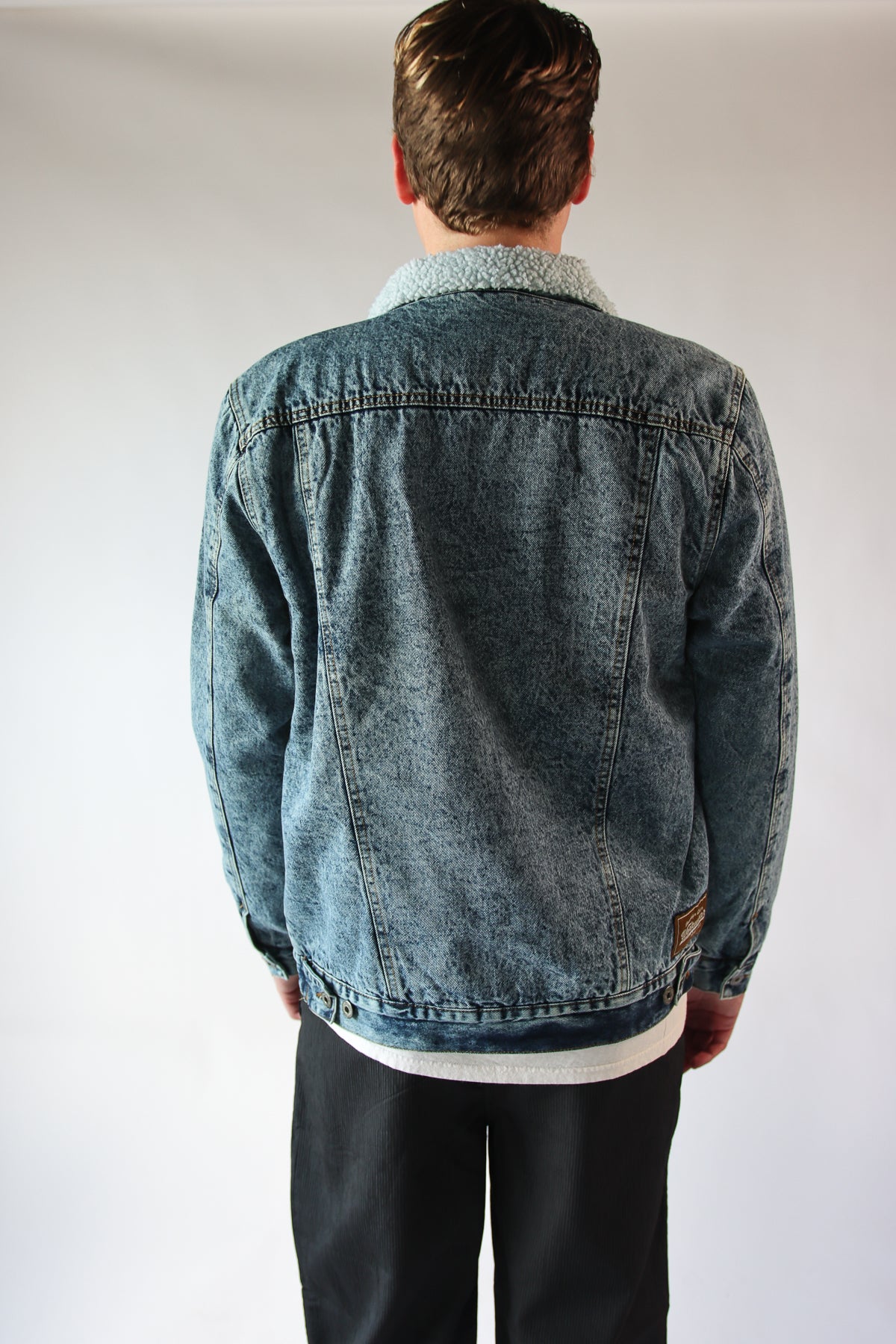 Faux Sherling Lined Trucker Jacket