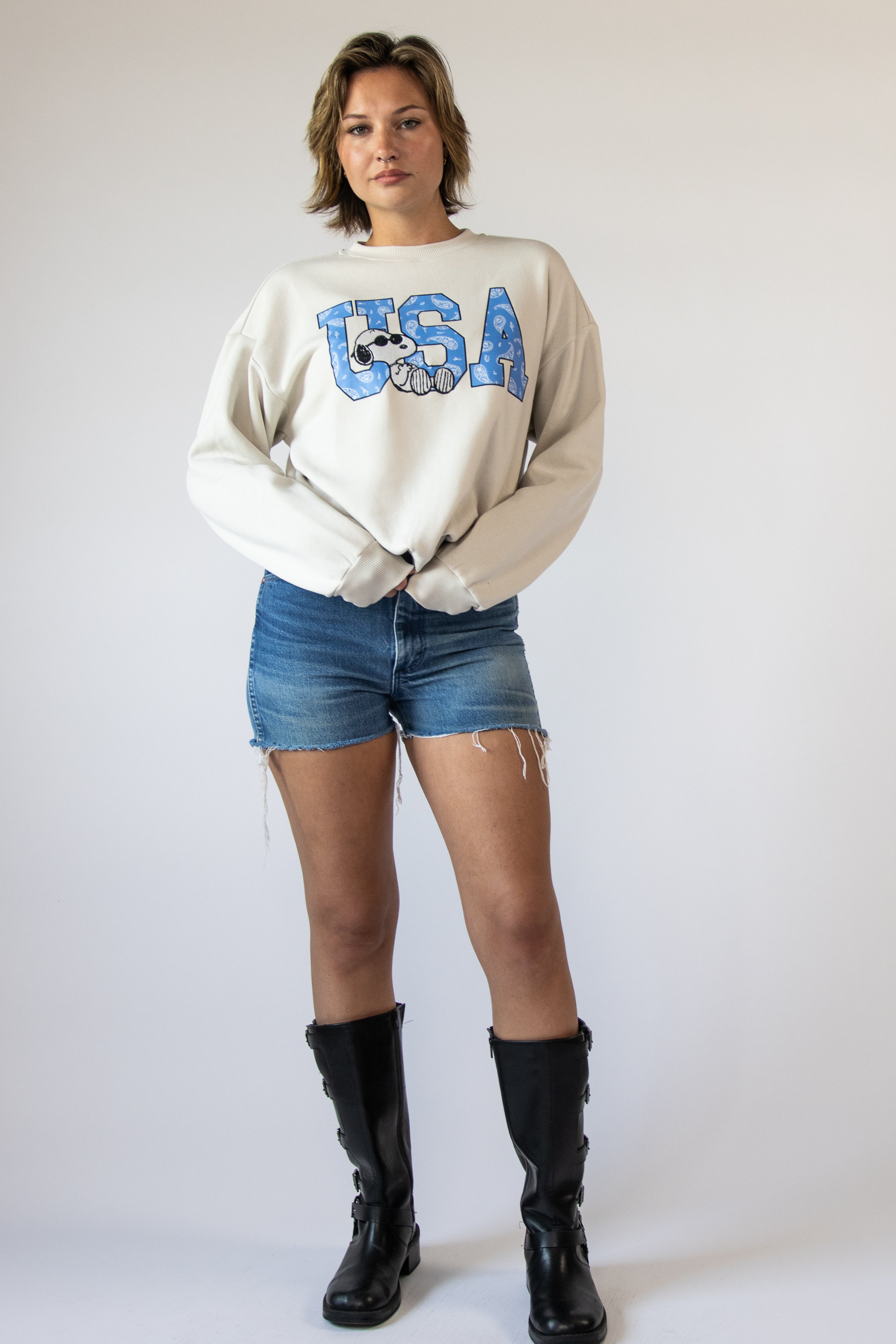 Joe Cool Snoopy USA Sweatshirt