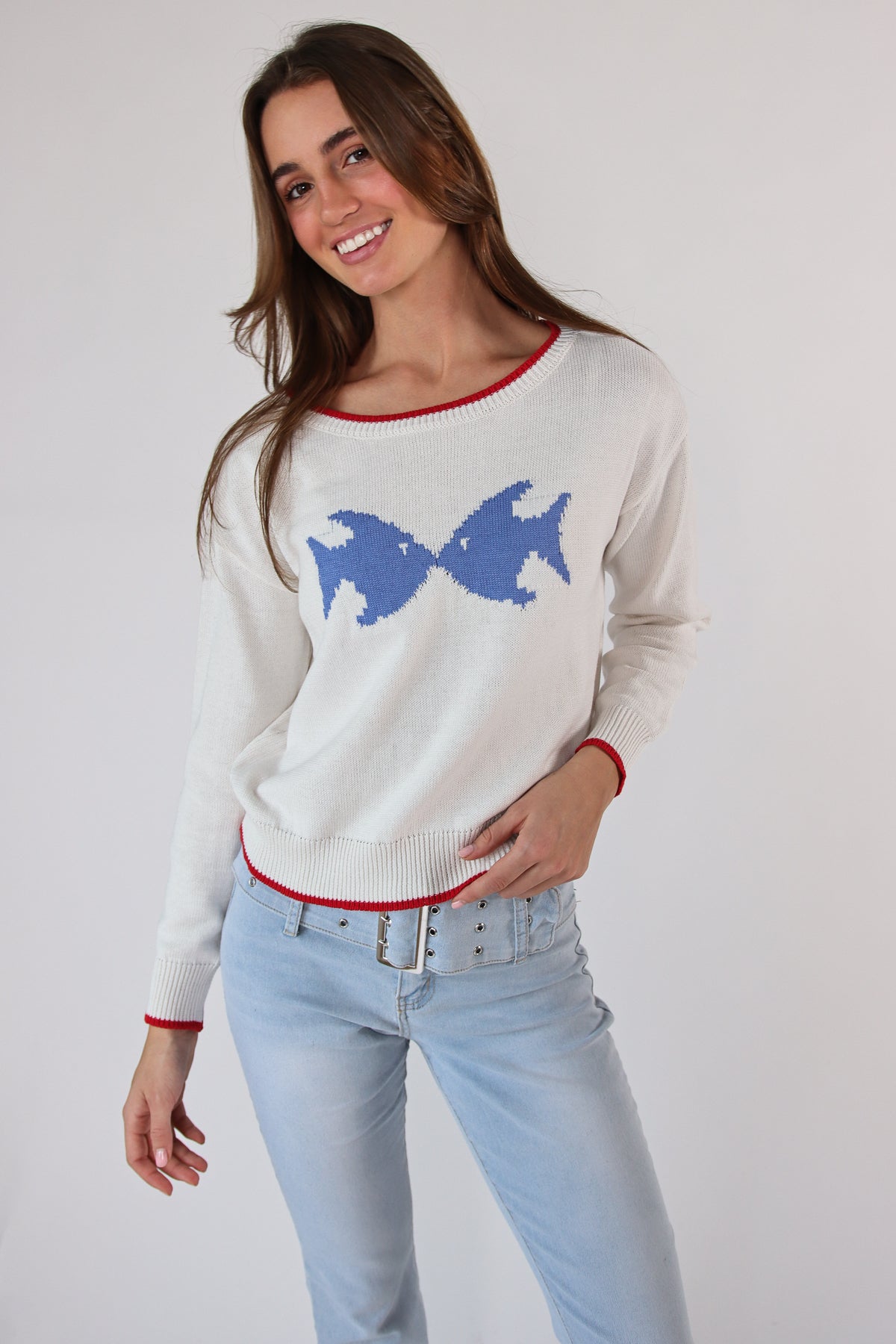 Kissing Fish Knit Sweater