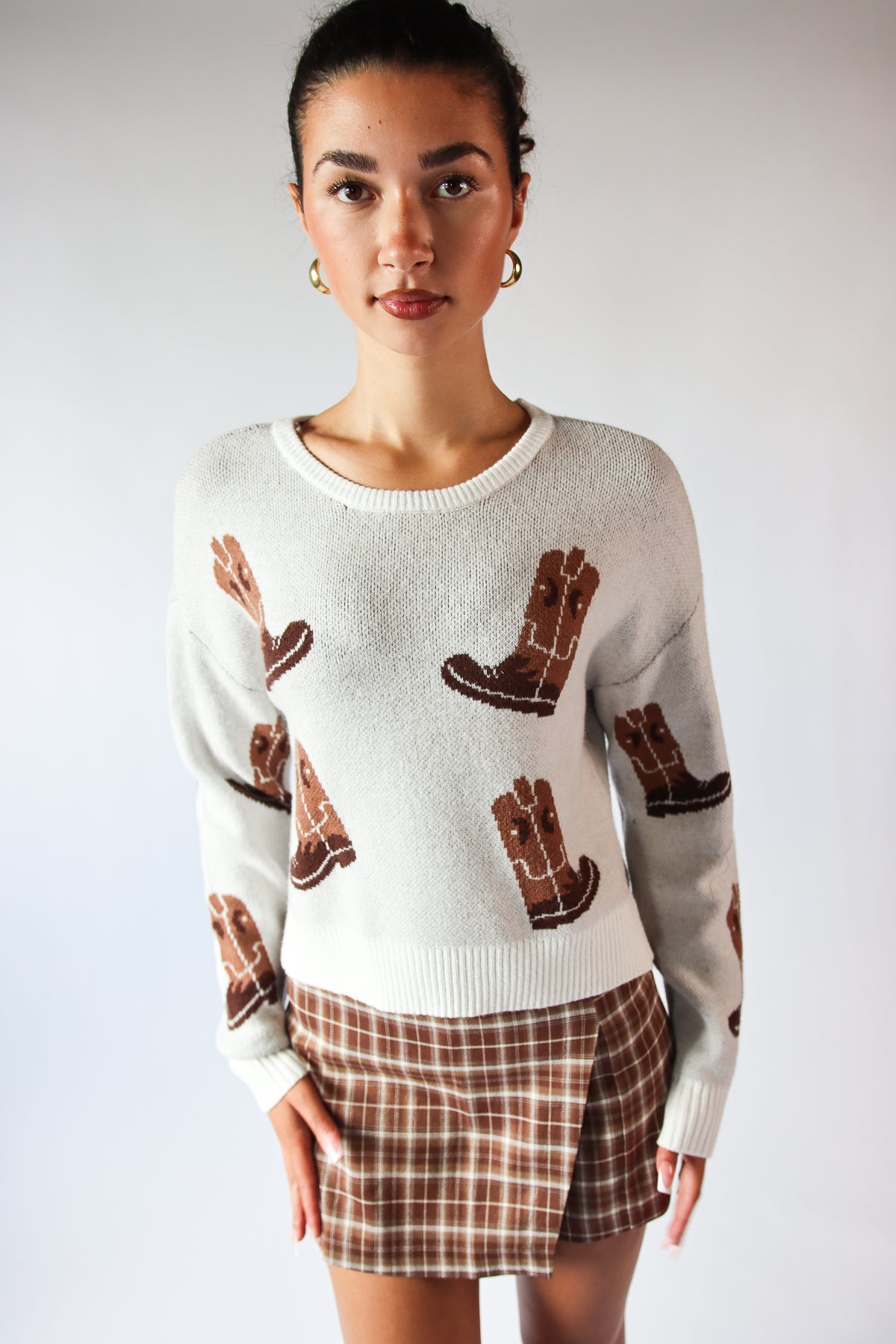 Knit Print Sweater