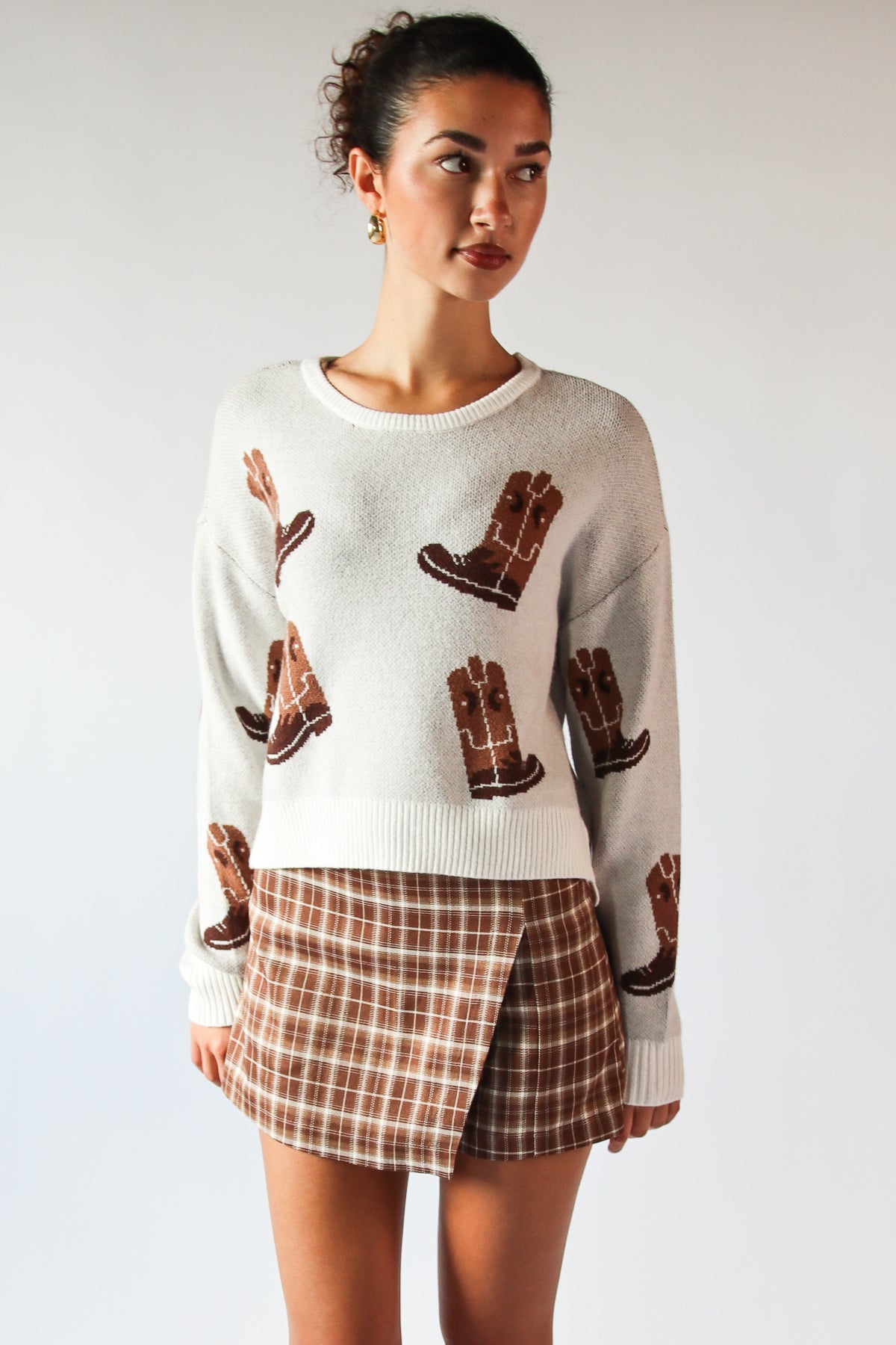 Knit Print Sweater