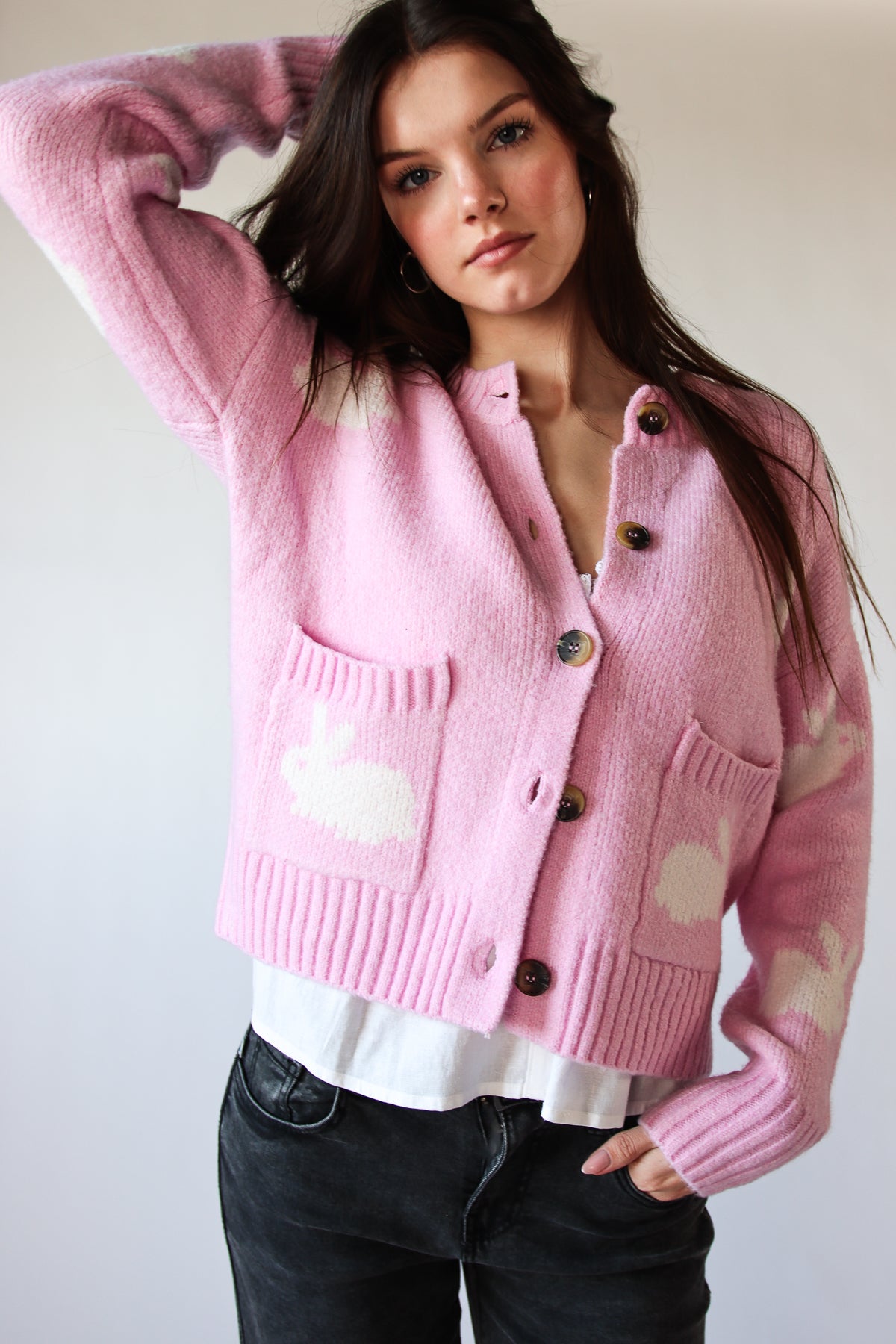 Knit Bunny Cardigan