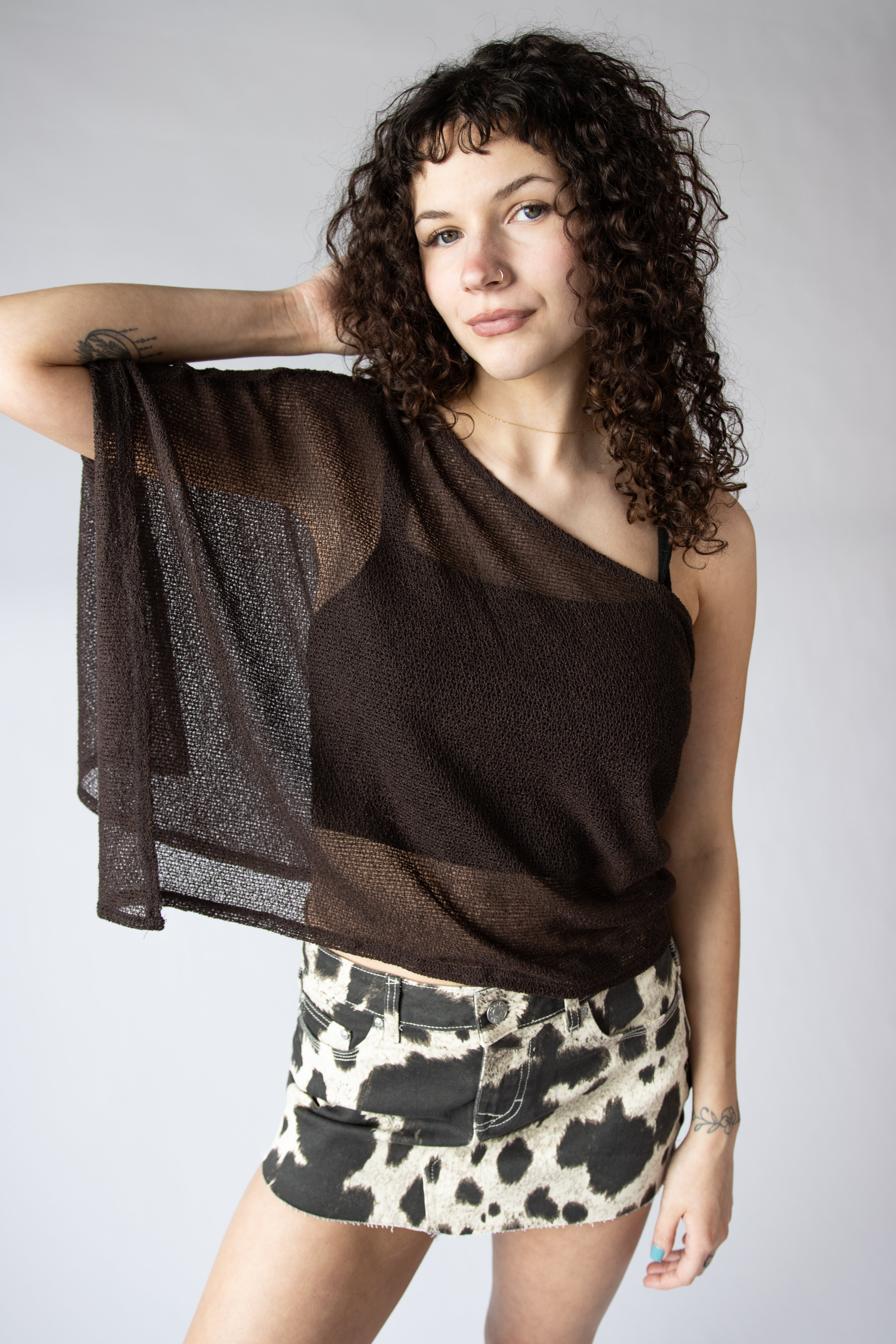 Open Knit Lightweight Poncho
