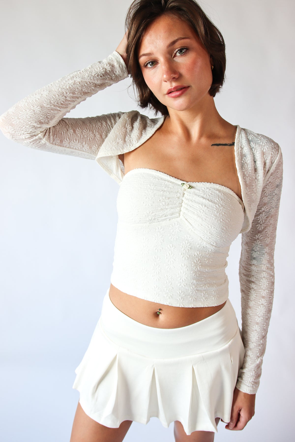 Lace Tube Top & Shrug Set