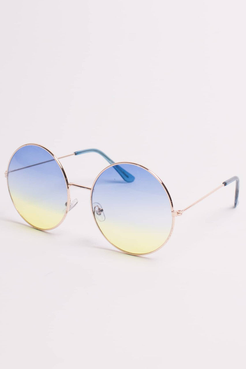Large Ombre Circle Sunglasses