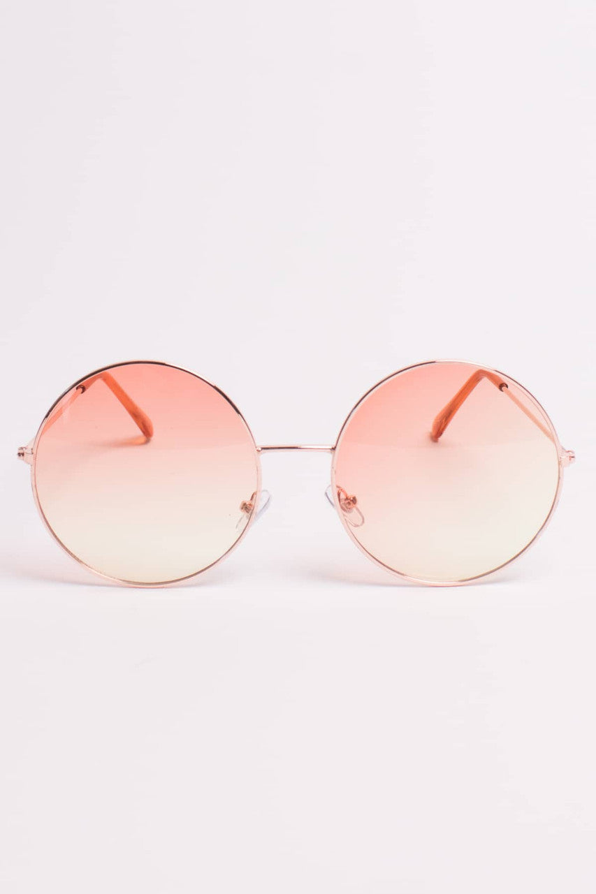 Large Ombre Circle Sunglasses