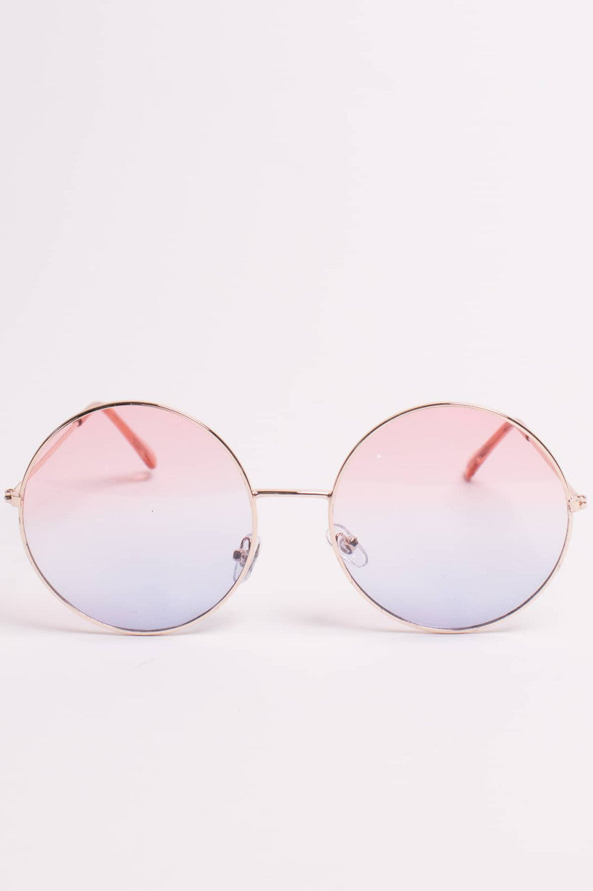 Large Ombre Circle Sunglasses