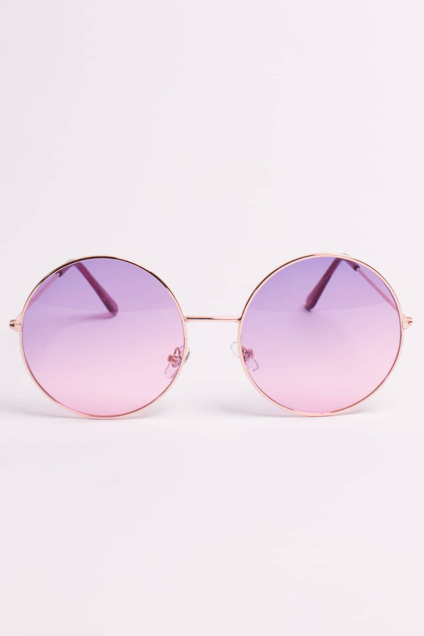 Large Ombre Circle Sunglasses