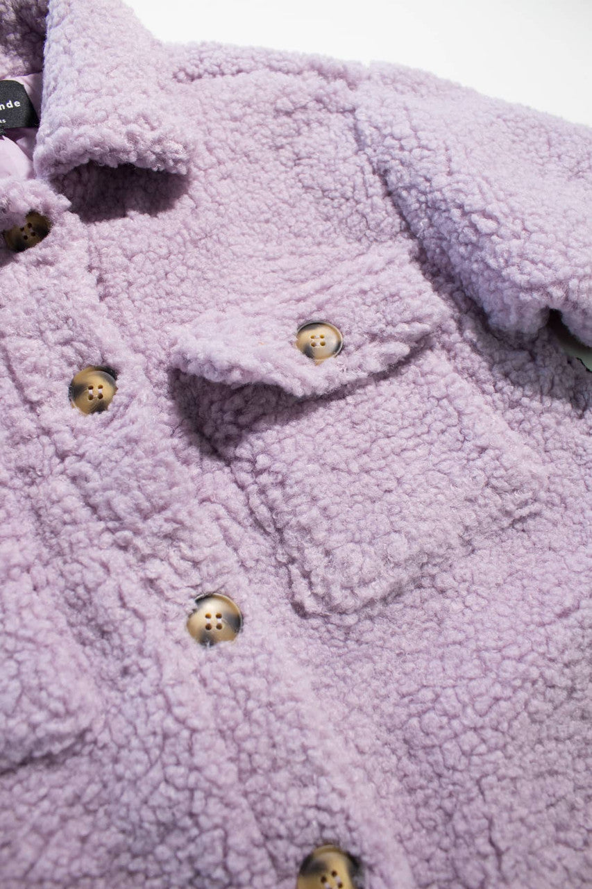 Lavender Sherpa Shacket