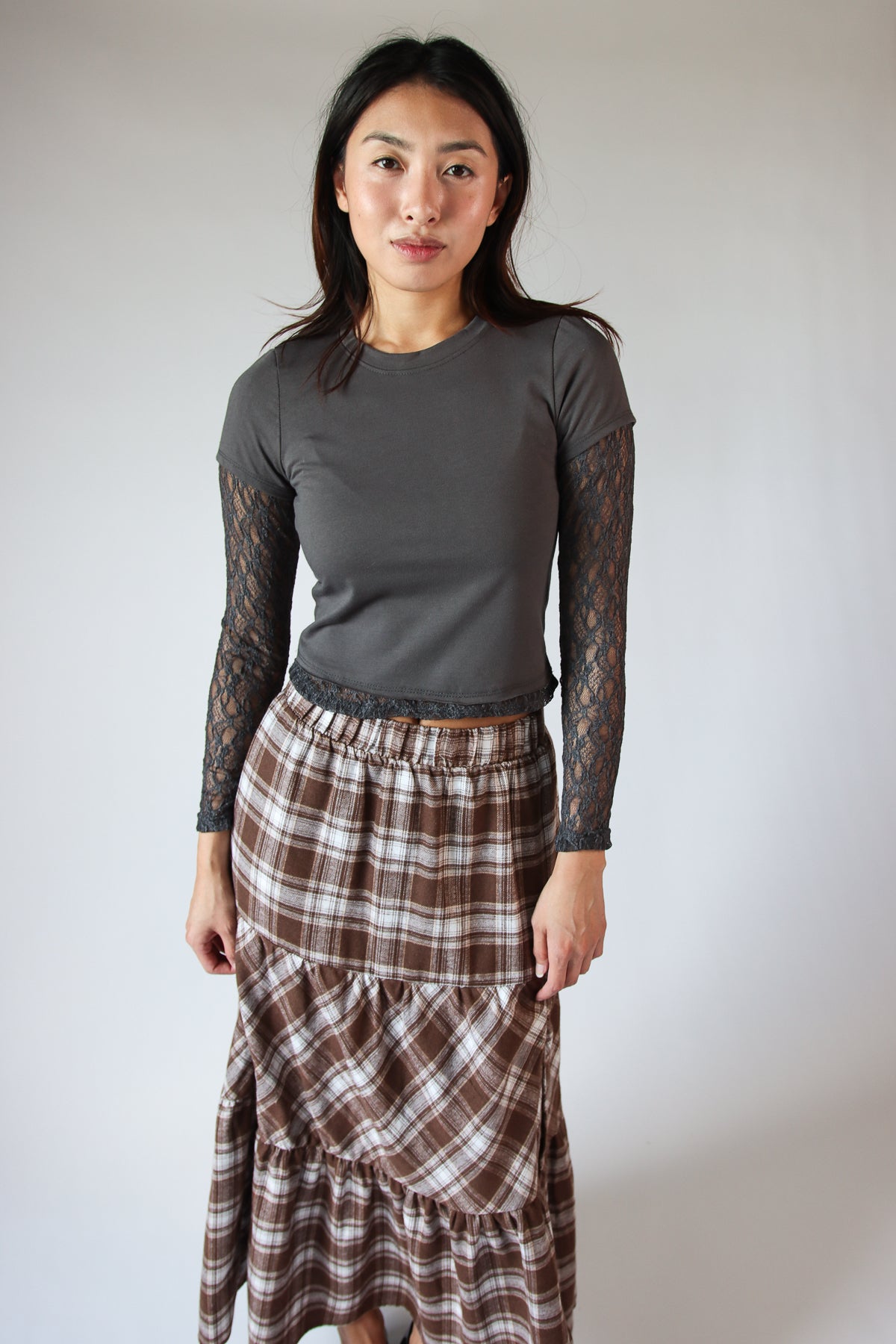 Layered Lace Long Sleeve Tee