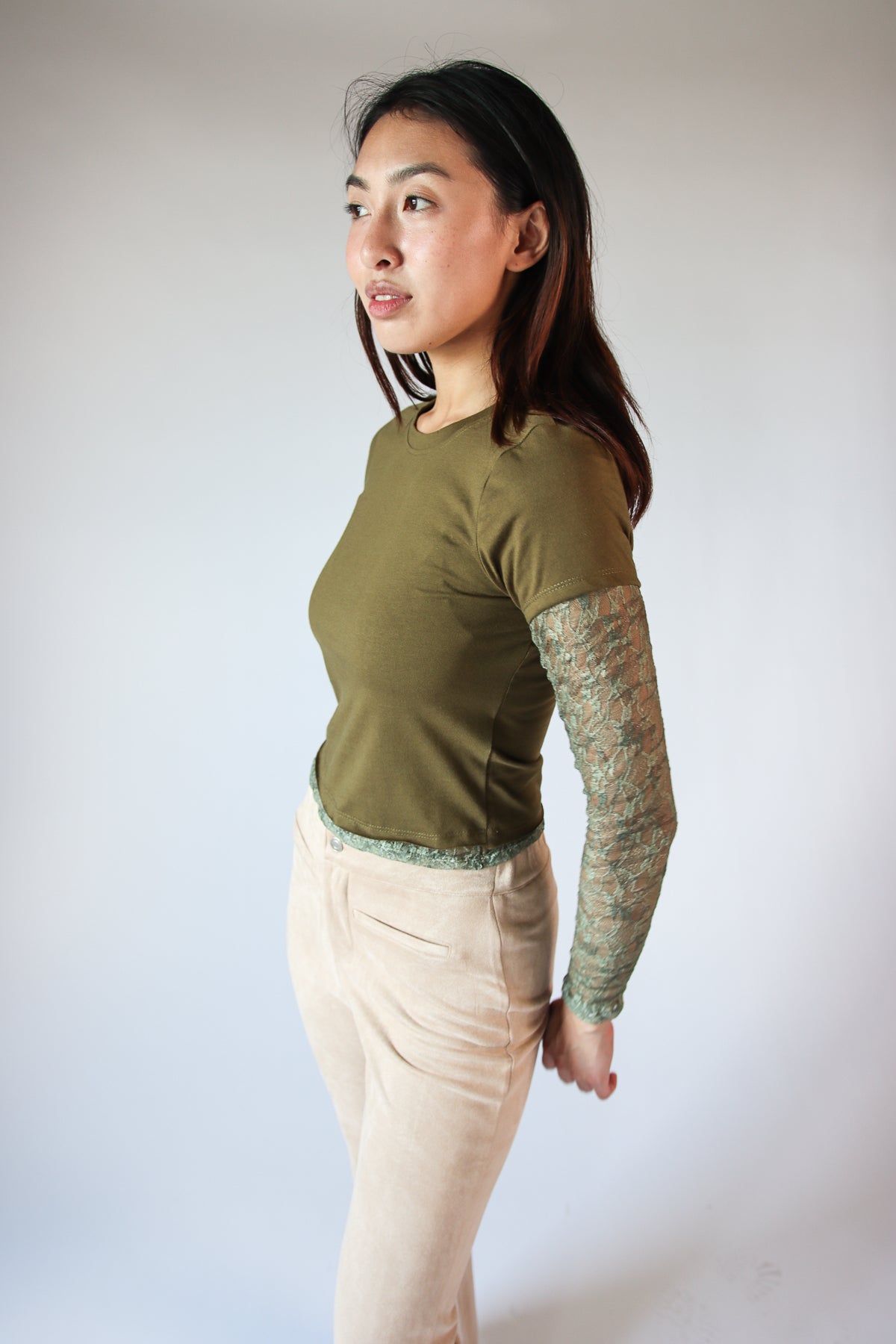 Layered Lace Long Sleeve Tee