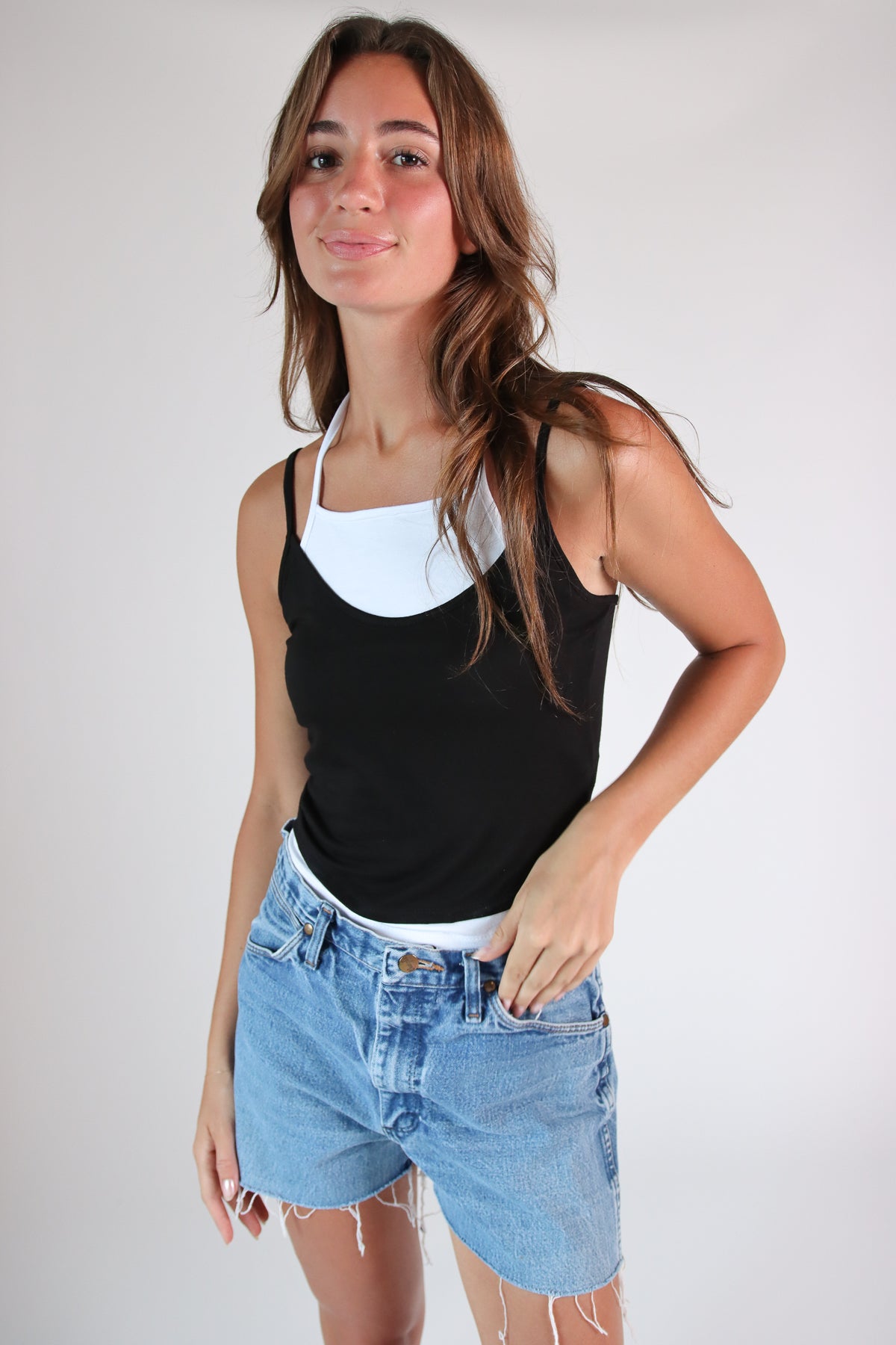 Layered Halter Cami Top