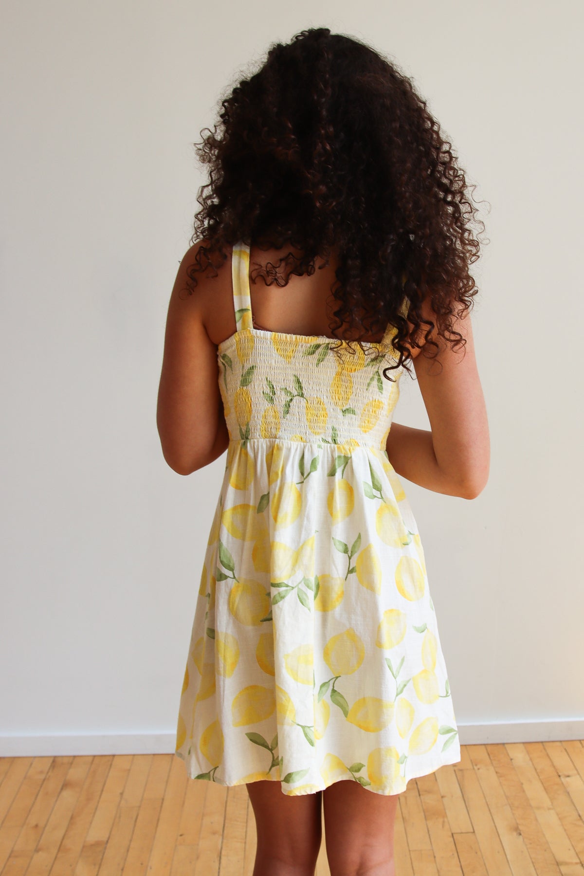 Lemon Mini Dress Back
