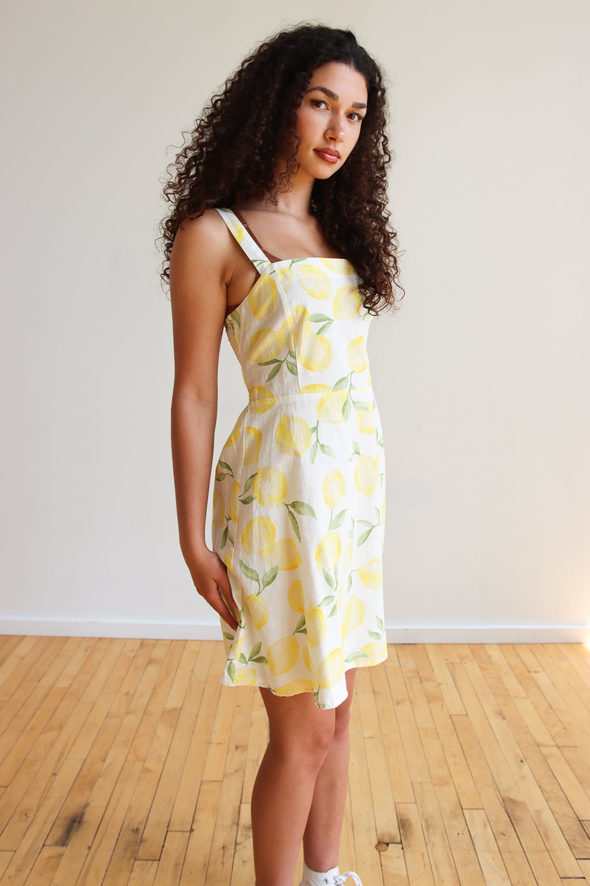 Lemon Print Dress Side