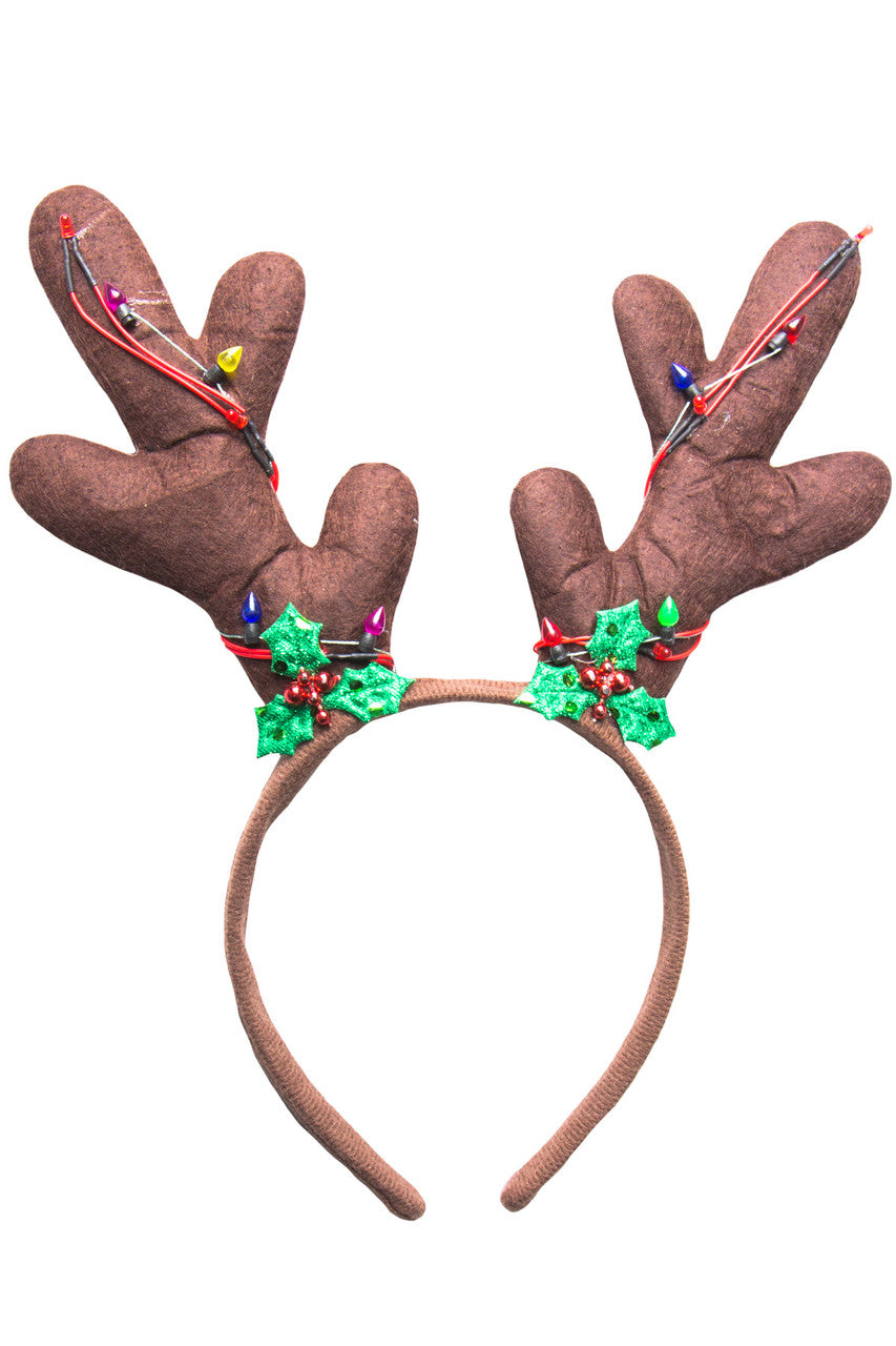 Christmas Light Up Antlers Headband